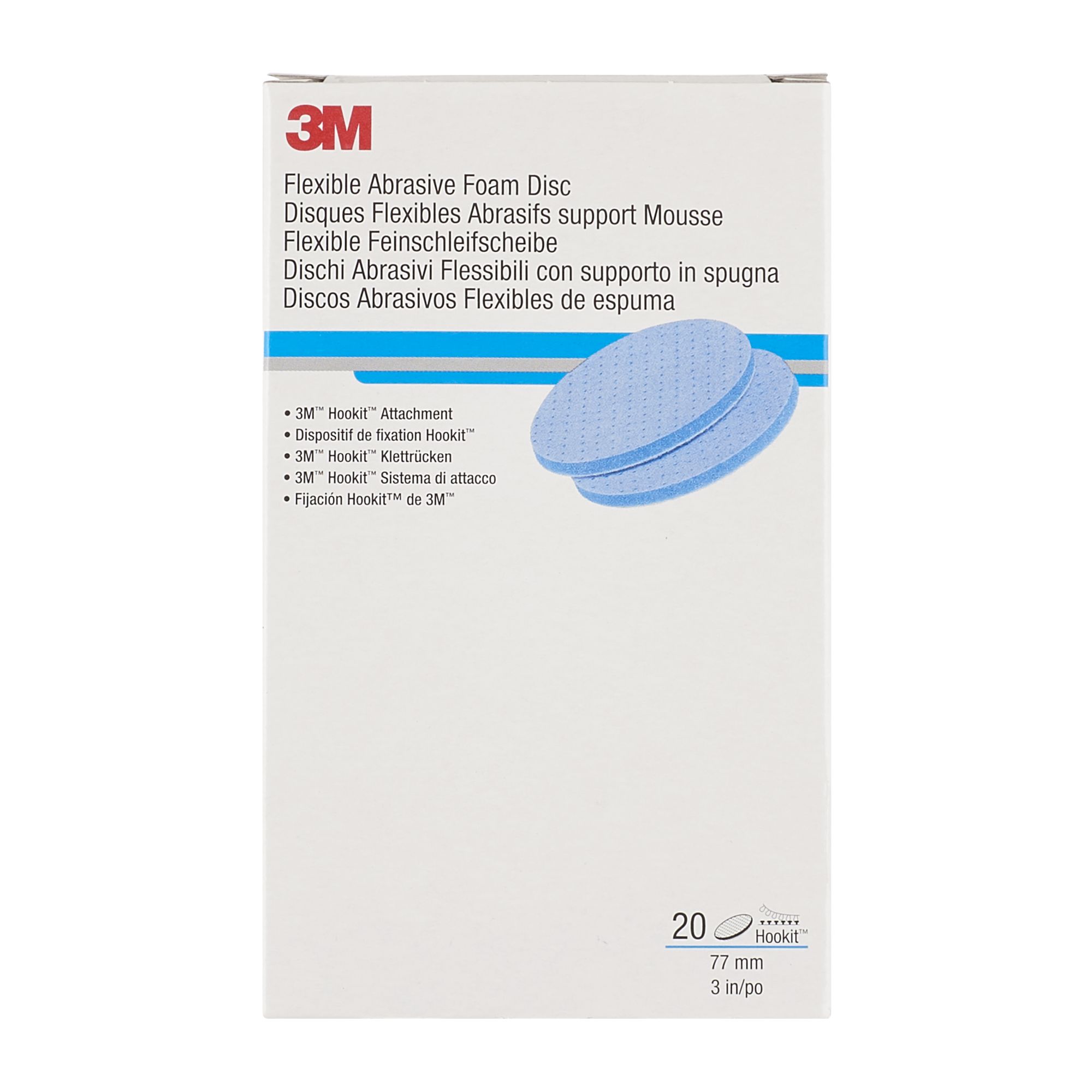 3M™ Hookit™ Disco abrasivo flexible de espuma, 77 mm, P1200, 33552