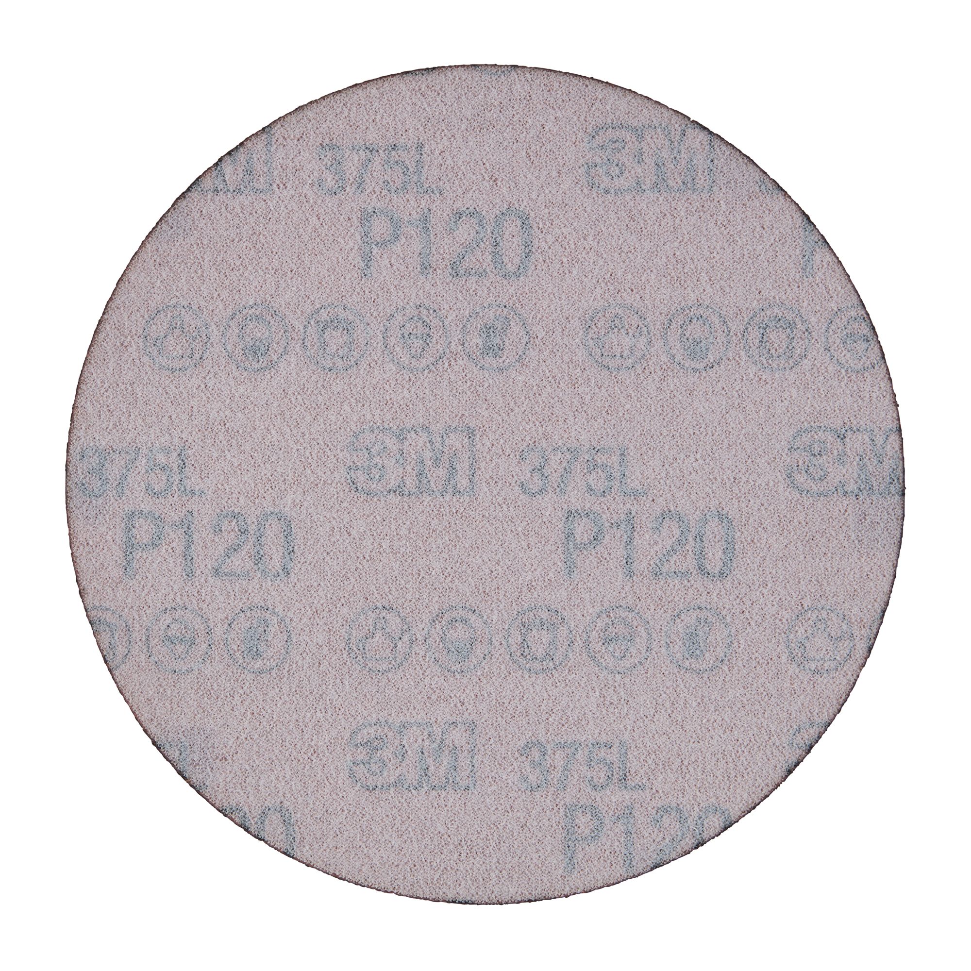 3M™ Hookit™ Disco de limpeza 375L 150MM SIN AGUJEROS P120