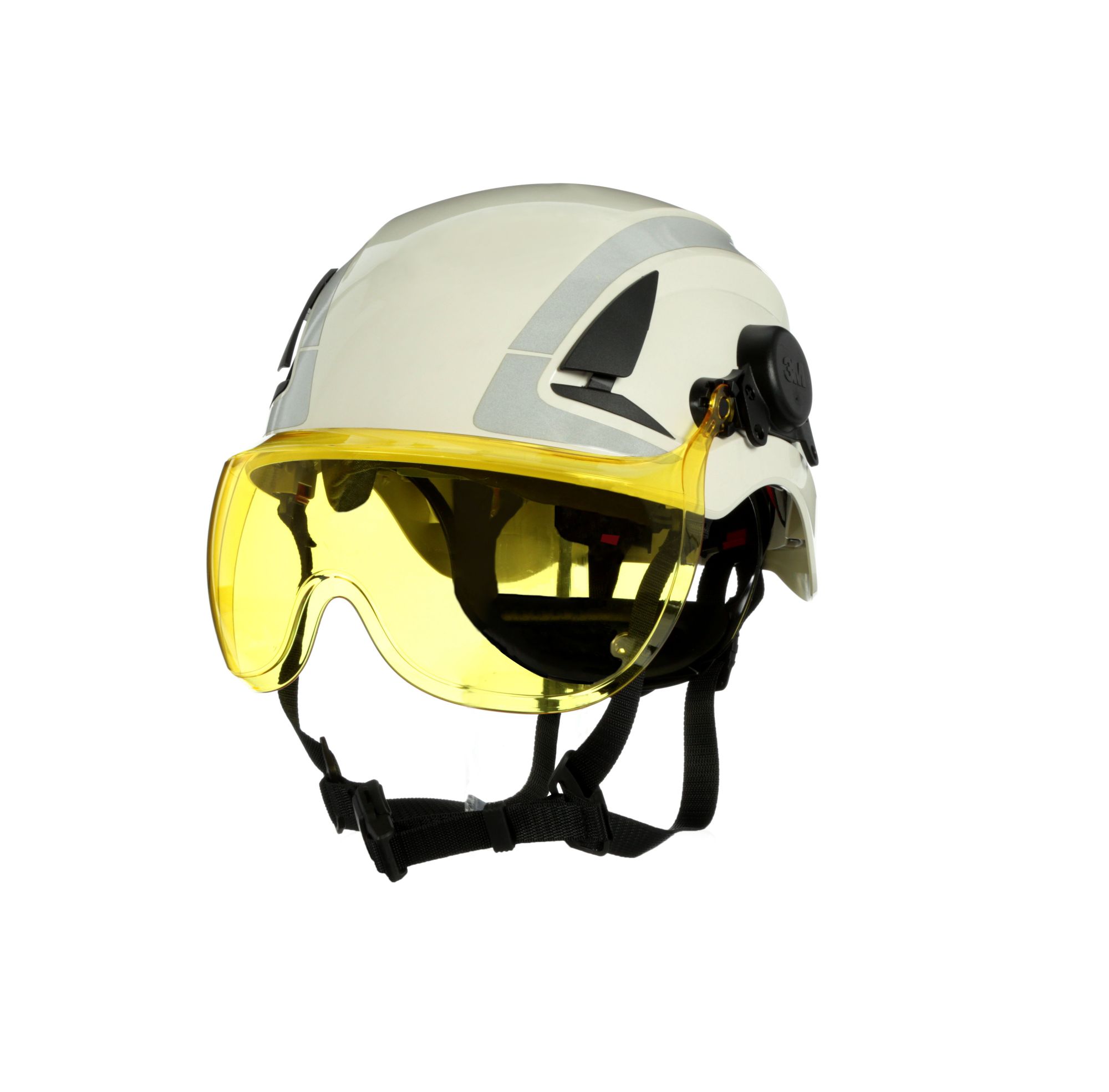 3M™ SecureFit™ Visor corto para cascos de seguridad serie X5, X5000 y X5500, policarbonato ámbar antivaho y antirrayaduras X5-SV03-CE