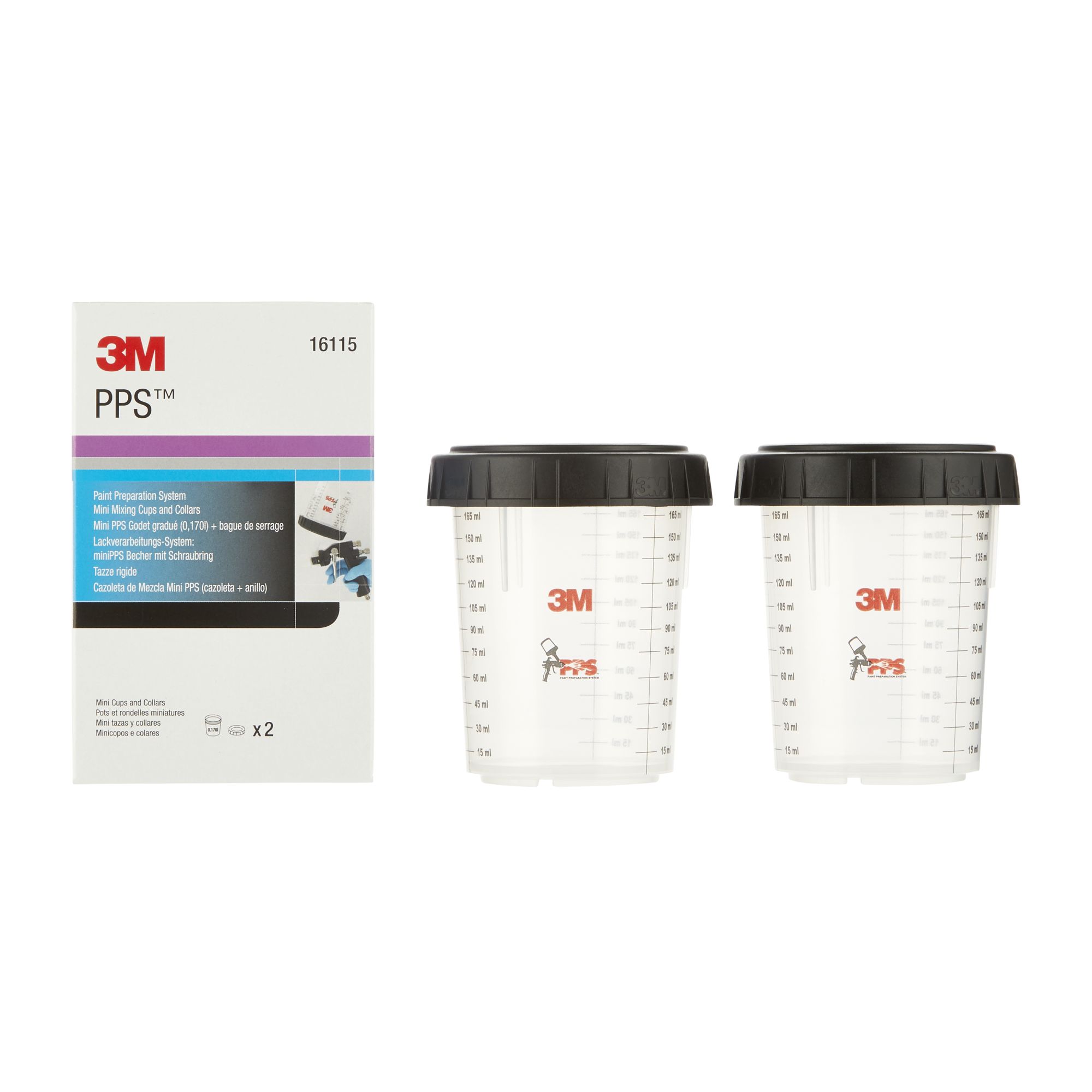 3M™ PPS™ Cazoleta y anillo, mini, 177 ml, 16115