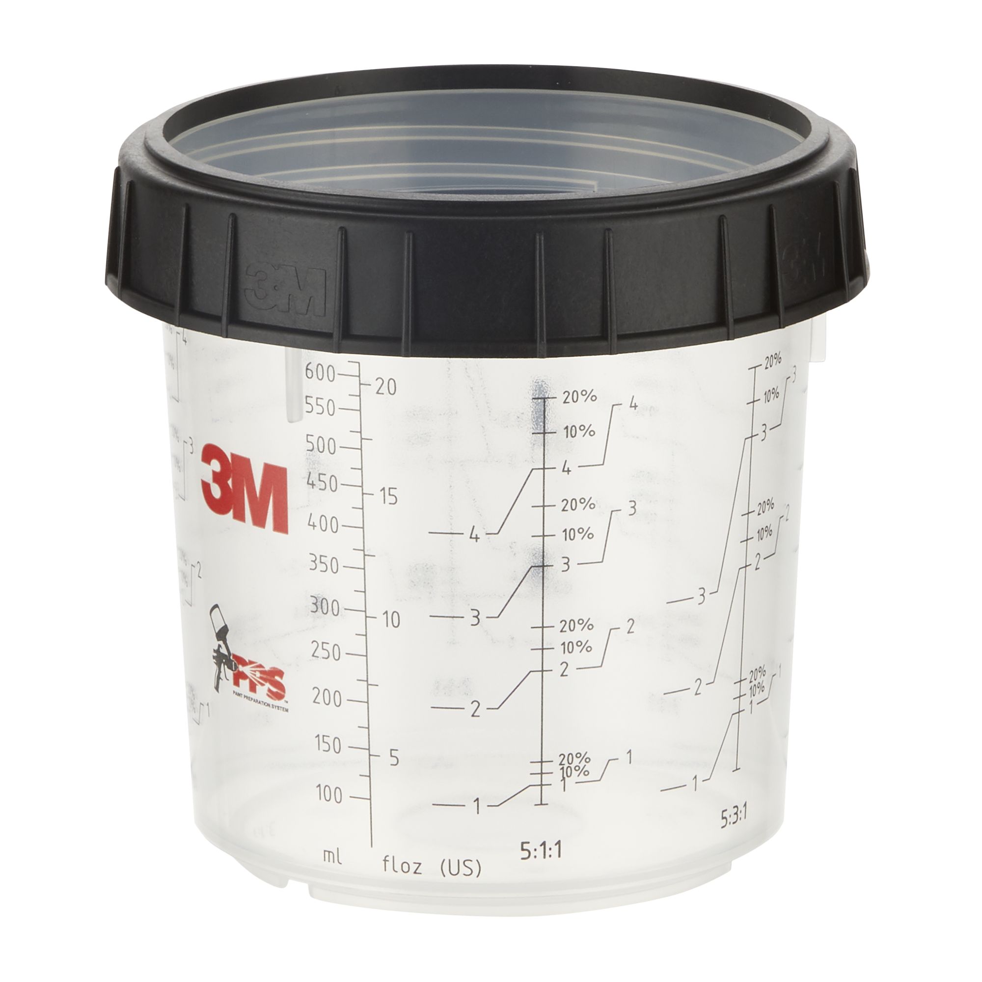 3M™ PPS™ Cazoleta y anillo, estándar, 650 ml, 16001