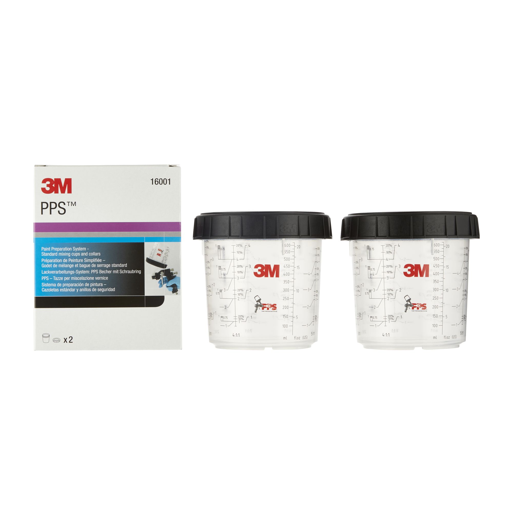 3M™ PPS™ Cazoleta y anillo, estándar, 650 ml, 16001