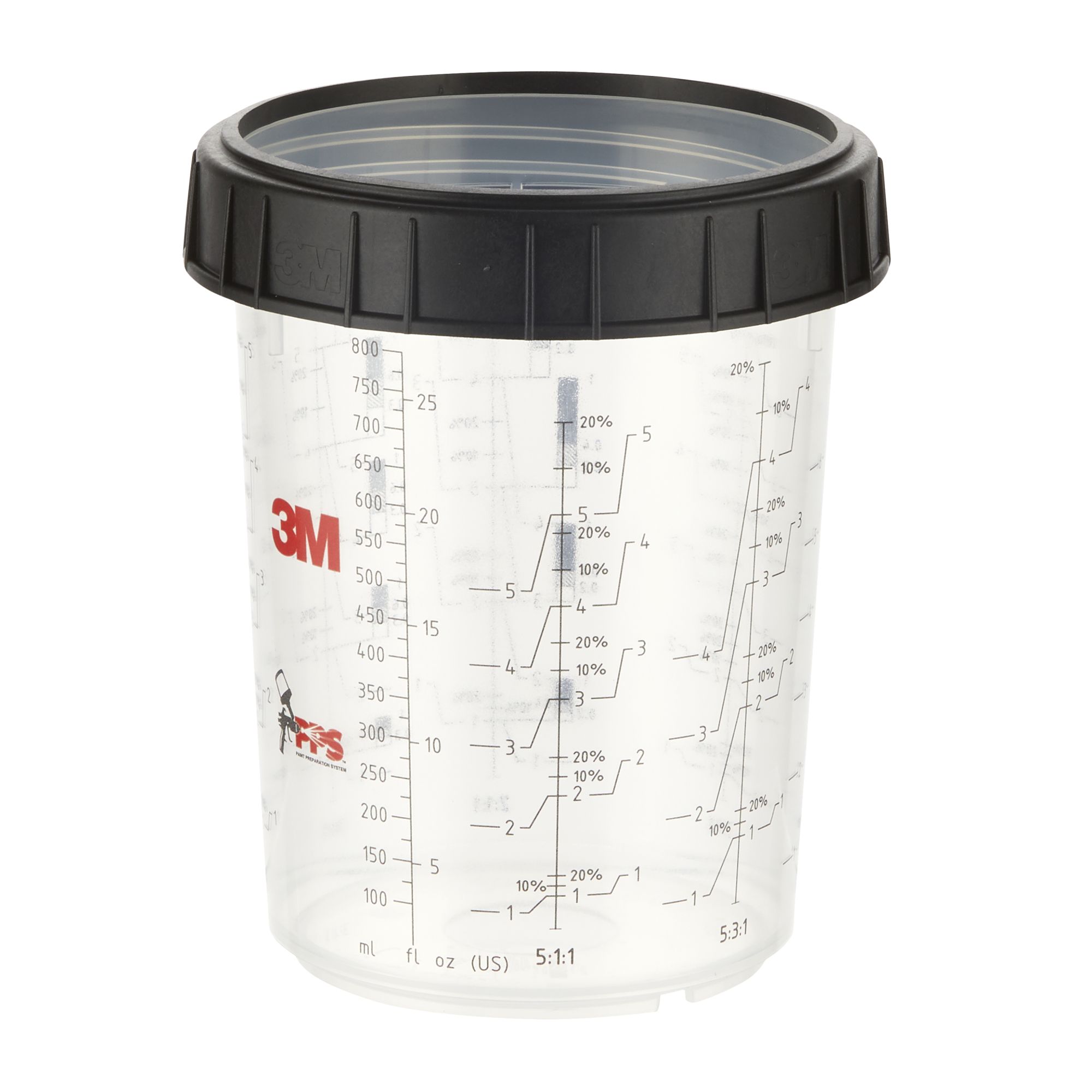 3M™ PPS™ Cazoleta y anillo, grande, 850 ml, 16023