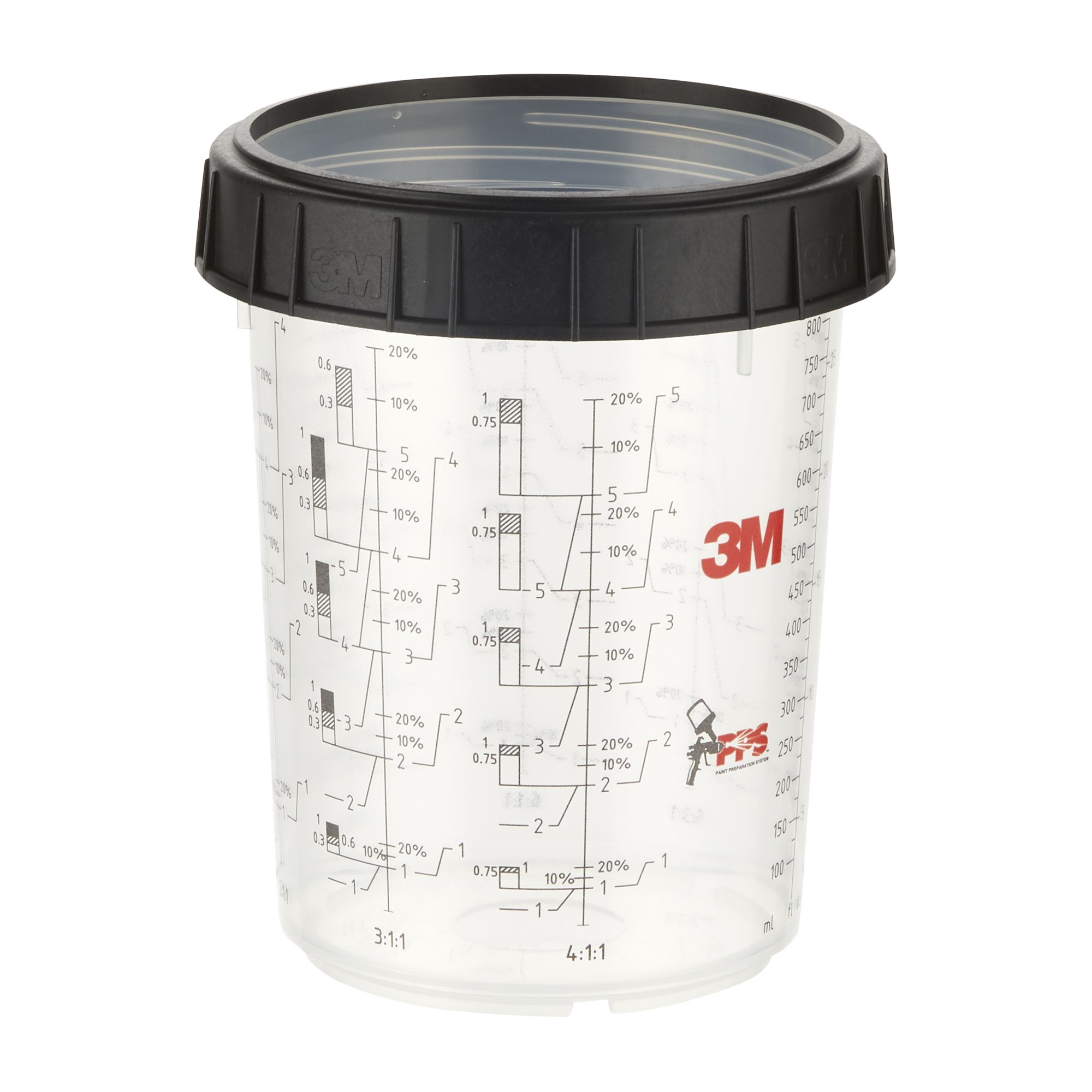 3M™ PPS™ Cazoleta y anillo, grande, 850 ml, 16023