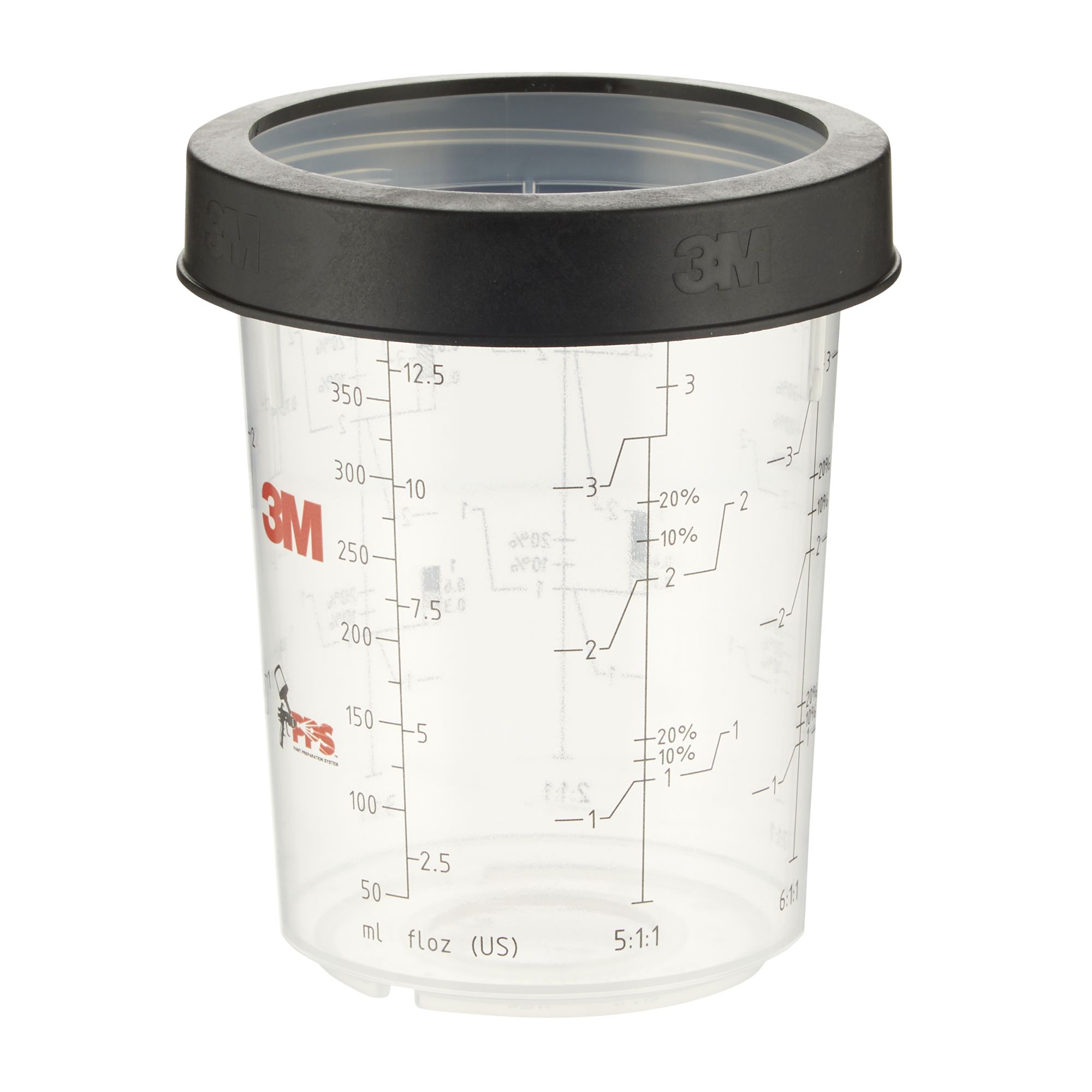 3M™ PPS™ Cazoleta y anillo, midi, 400 ml, 16122