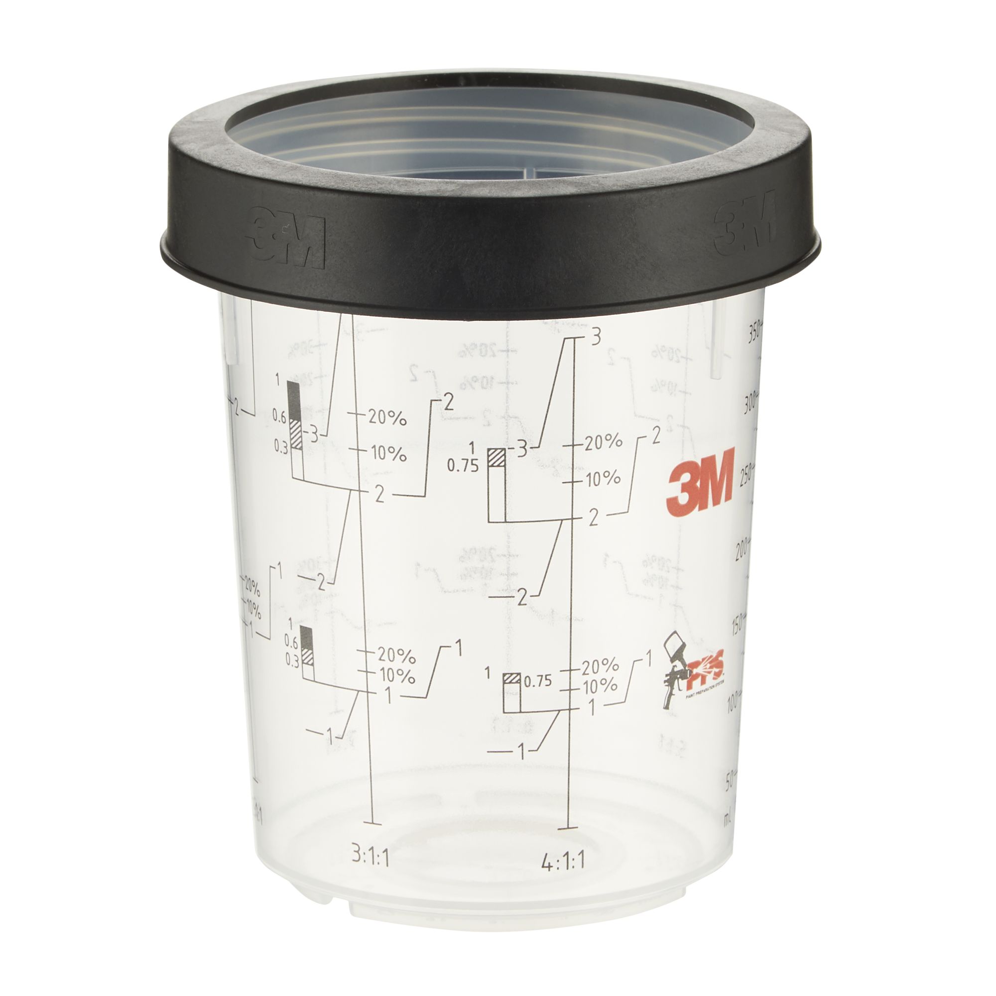 3M™ PPS™ Cazoleta y anillo, midi, 400 ml, 16122