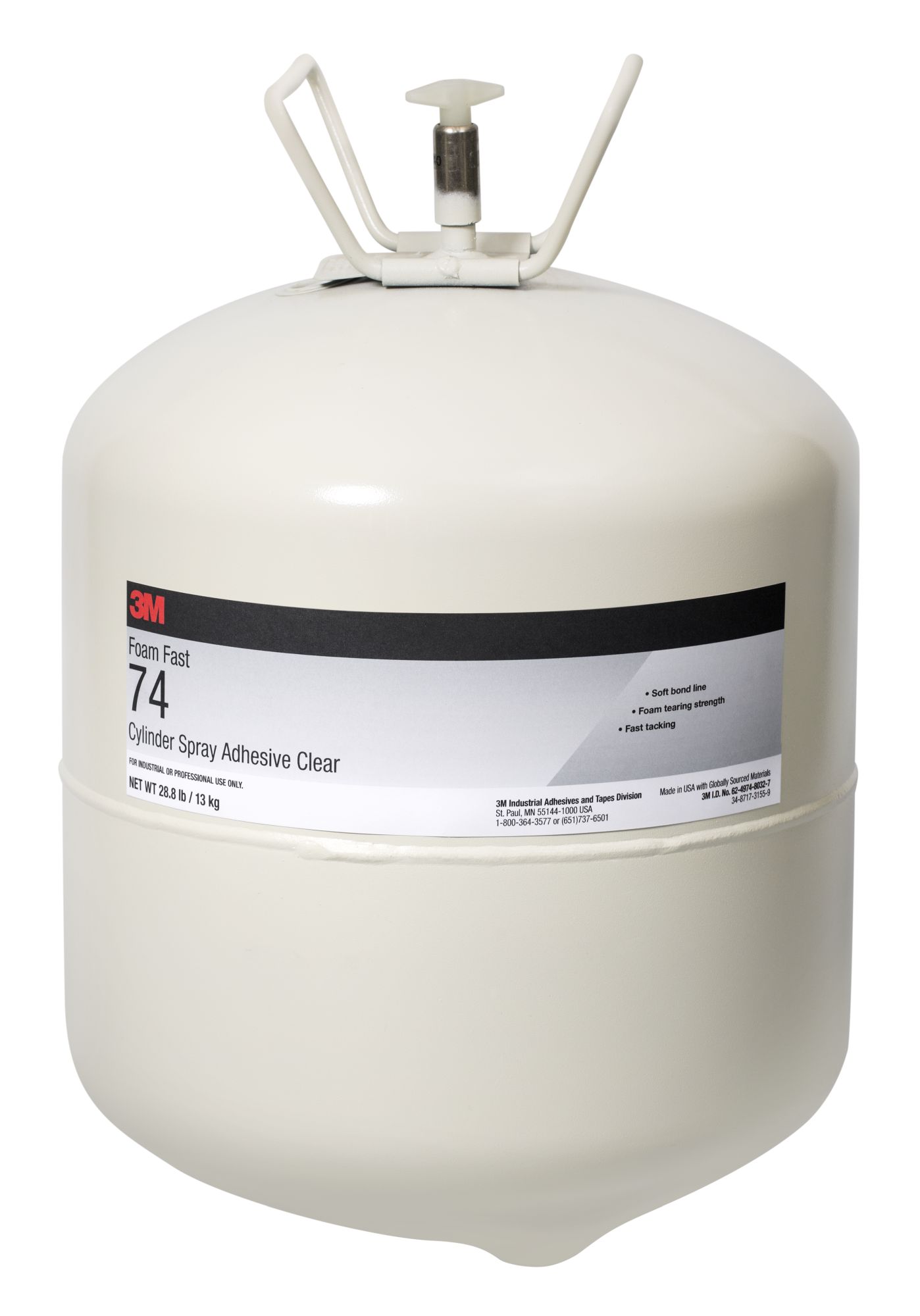 3M™ Adhesivo en spray para espumas 74 Incolora, 16 l