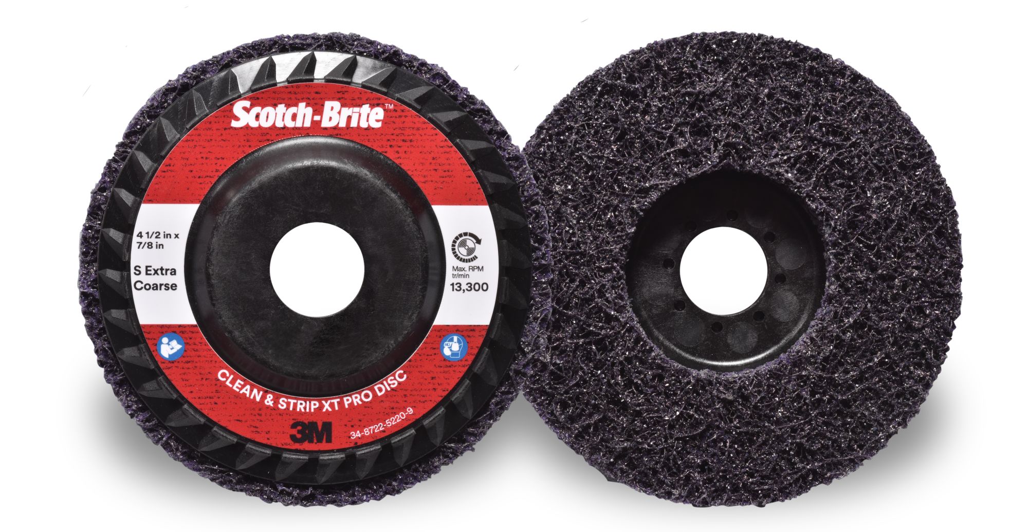 3M™ Scotch-Brite™ Clean and Strip XT Pro, Disco XO-RD, 125 mm x 22 mm, S XCRS