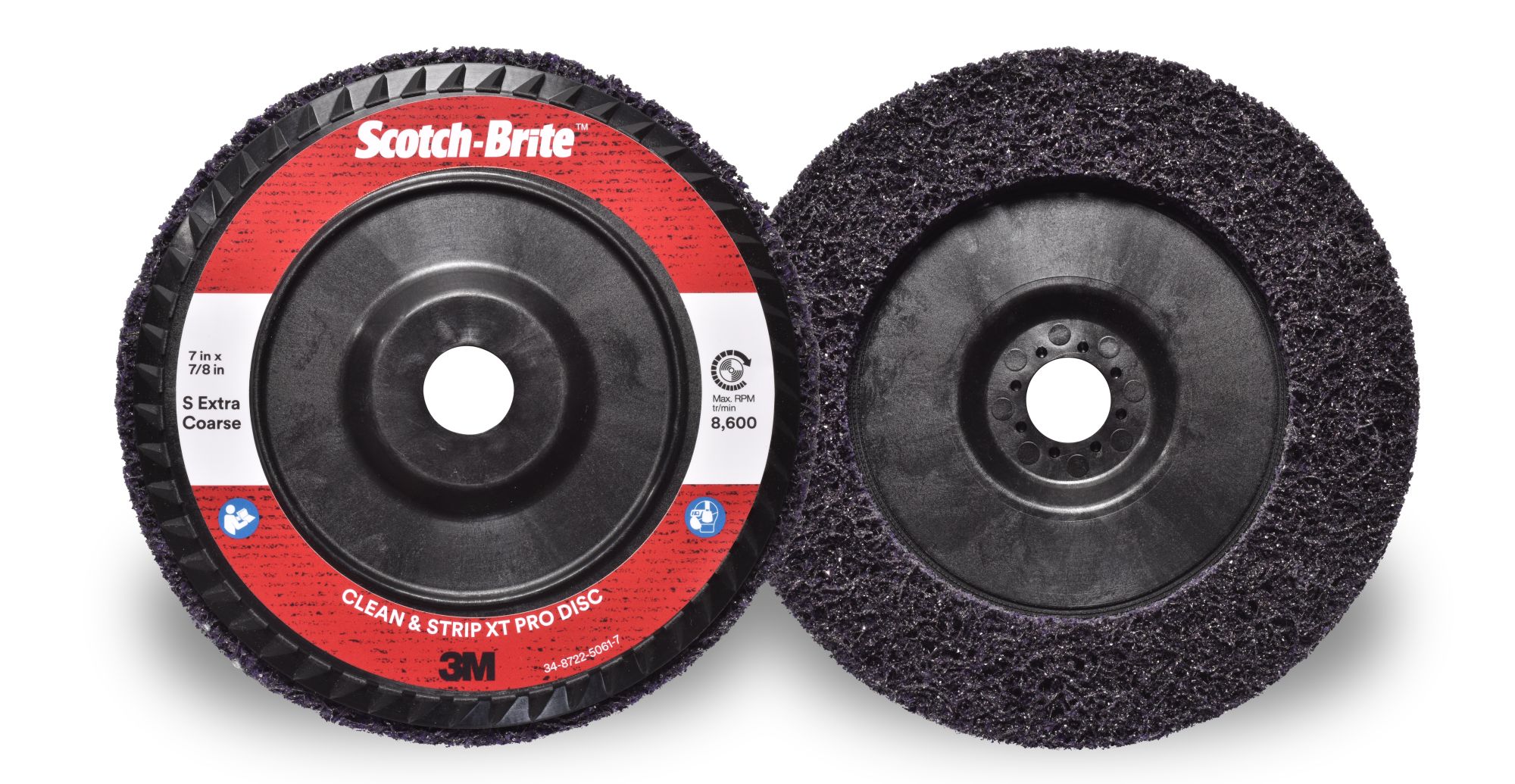 3M™ Scotch-Brite™ Clean and Strip XT Pro, Disco XO-DB, 178 mm x 22 mm, S XCRS