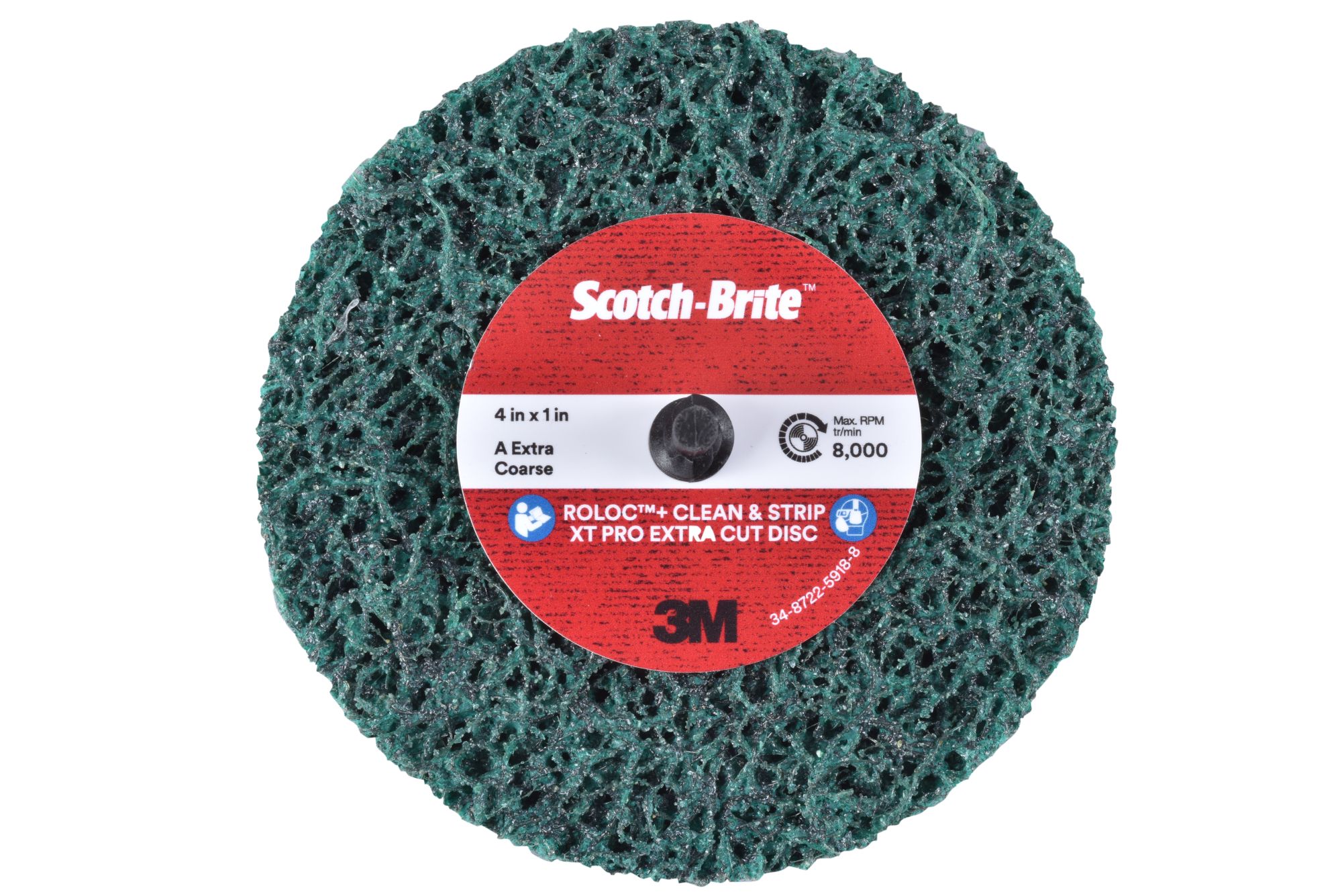 3M™ Scotch-Brite™ Roloc™+ Clean and Strip XT Pro Extra Cut, Disco XC-ZR, 150 mm x 13 mm x 6 mm, A XCRS