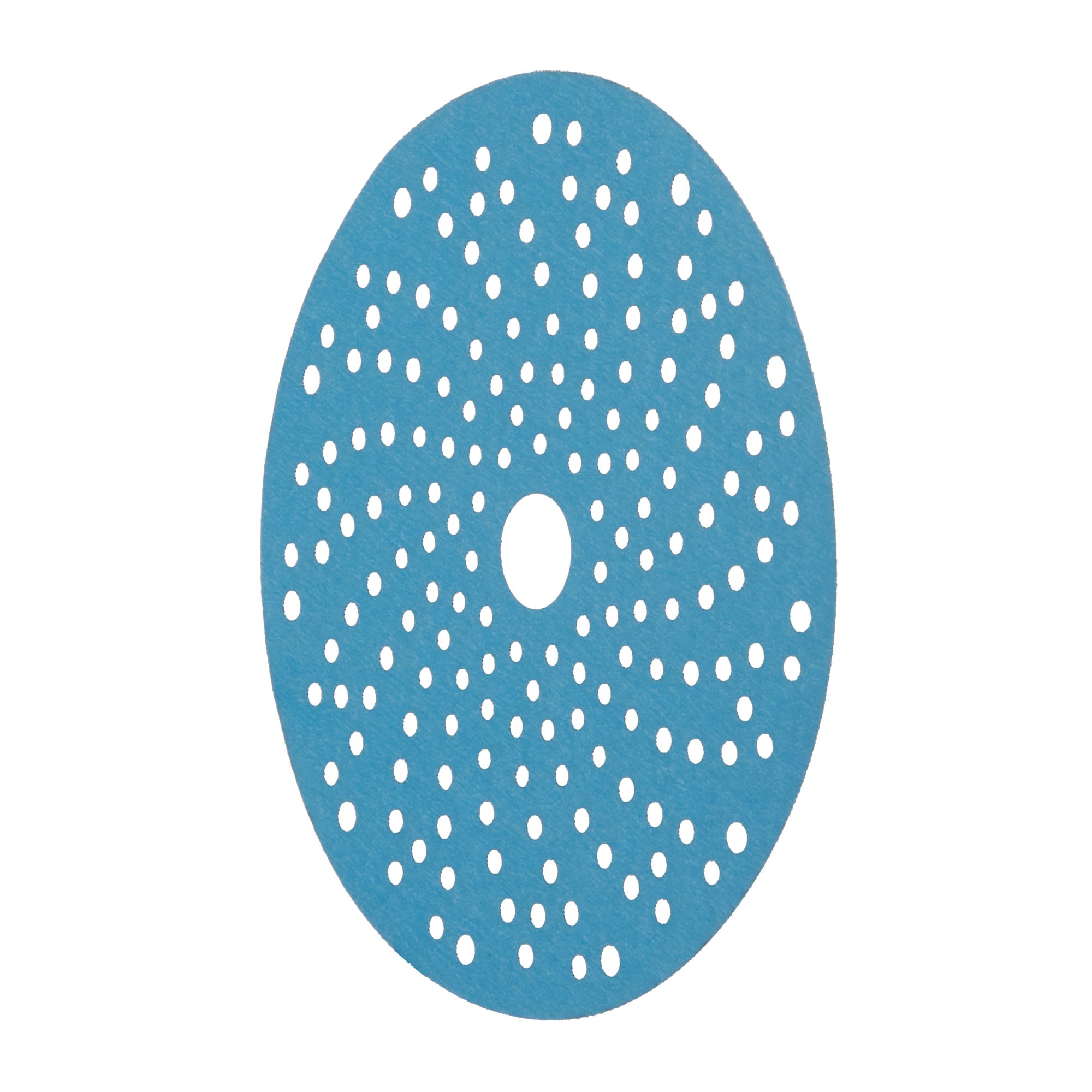 3M™ Hookit™ Disco abrasivo 325U, 150 mm, azul, Multiagujeros, P400, 51381