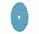 3M™ Hookit™ Disco abrasivo 325U, 150 mm, azul, Multiagujeros, P400, 51381