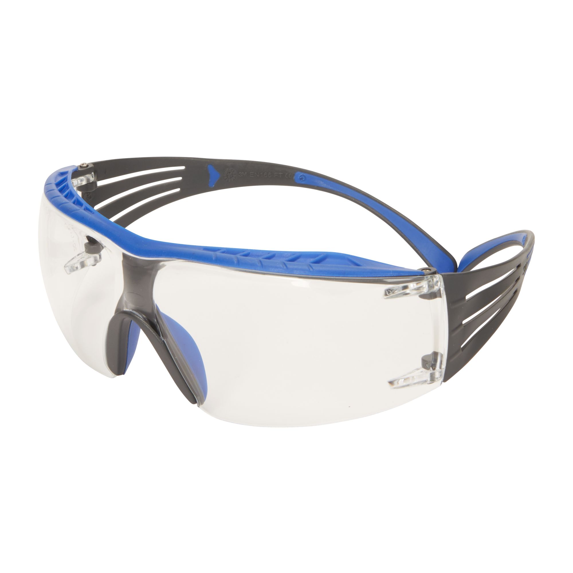 3M™ SecureFit™ 400X Gafas de seguridad, montura azul/gris, recubrimiento antiempañante/antirrayaduras Scotchgard™ (K y N), lente incolora, SF401XSGAF-BLU-EU, 20/caja