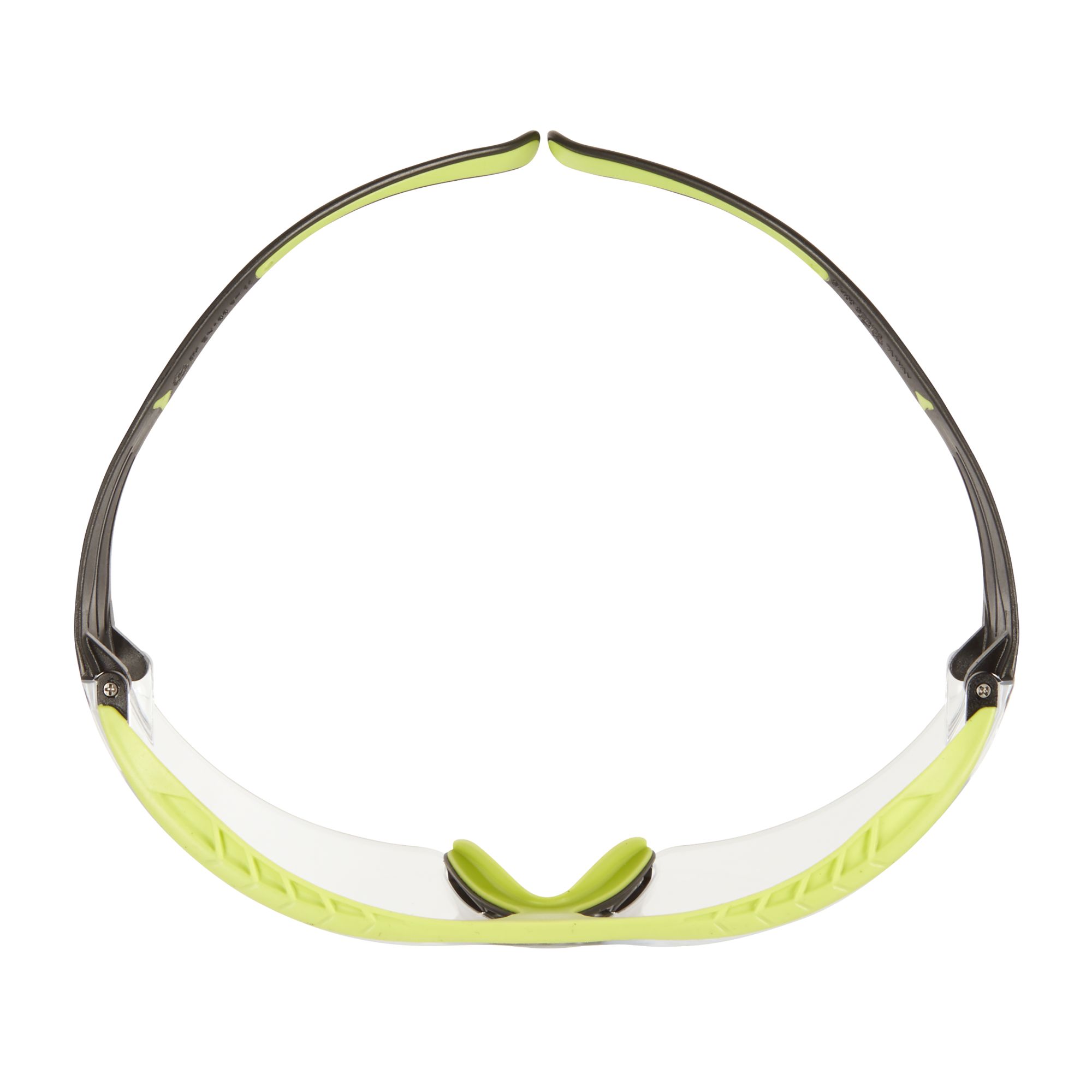 3M™ SecureFit™ 400X Gafas de Seguridad, montura verde/negro, tratamiento antirrayaduras superior (K), lente incolora, SF401XRAS-GRN-EU, 20/caja