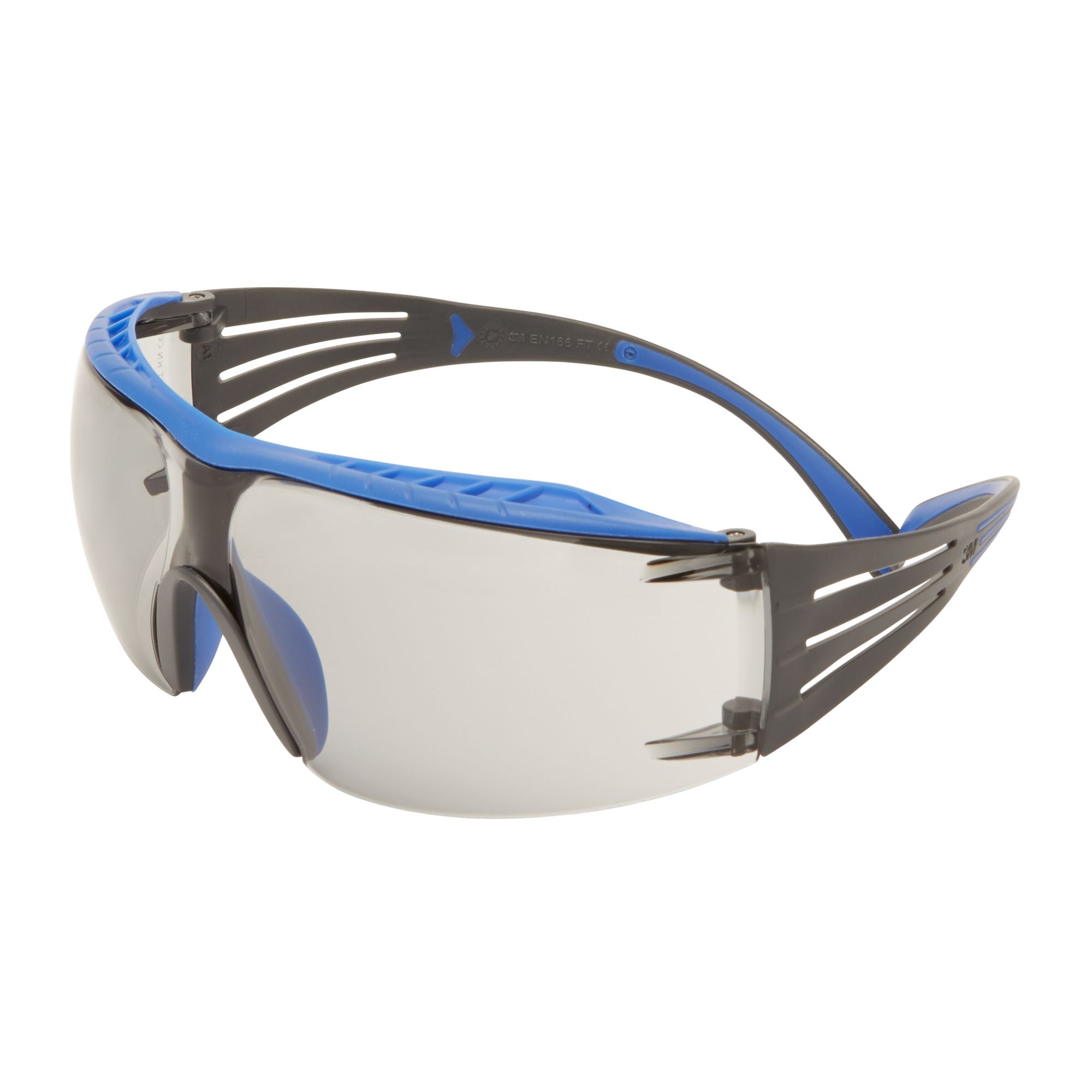 3M™ SecureFit™ 400X Gafas de seguridad, montura azul/gris, recubrimiento antiempañante/antirrayaduras Scotchgard™ (K y N), lente gris claro para interior/exterior, SF407XSGAF-BLU-EU, 20/caja
