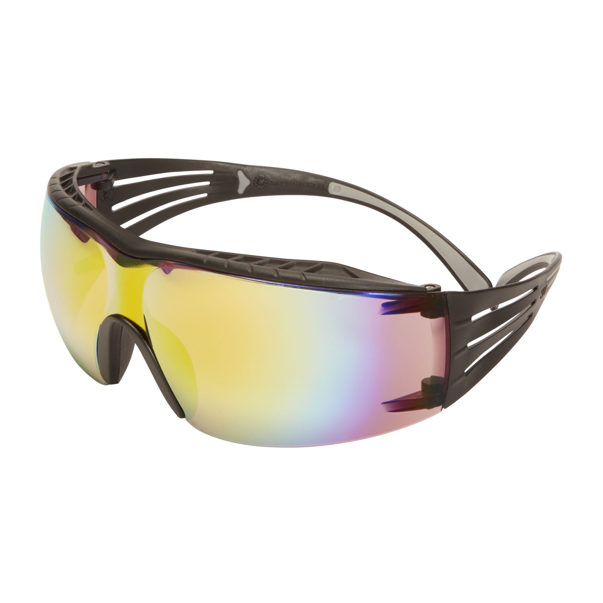 3M™ SecureFit™ 400X Gafas de seguridad, montura negro/negro, antirrayaduras, lente de espejo naranja, SF416XAS-BLK-EU, 20/caja