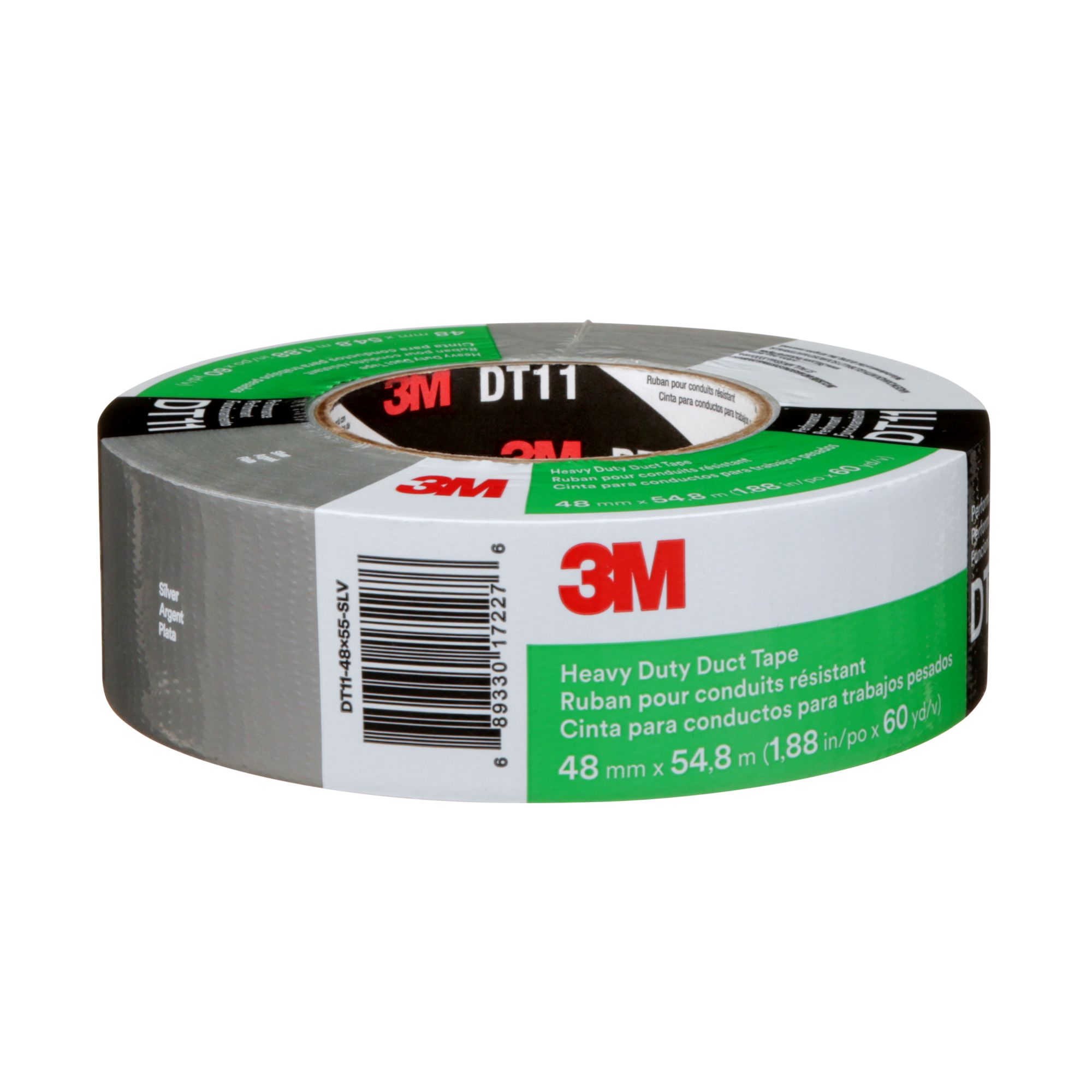 3M™ Cinta americana extrafuerte DT11, Negro, 48 mm x 55 m, 0.28 mm, envueltos individualmente