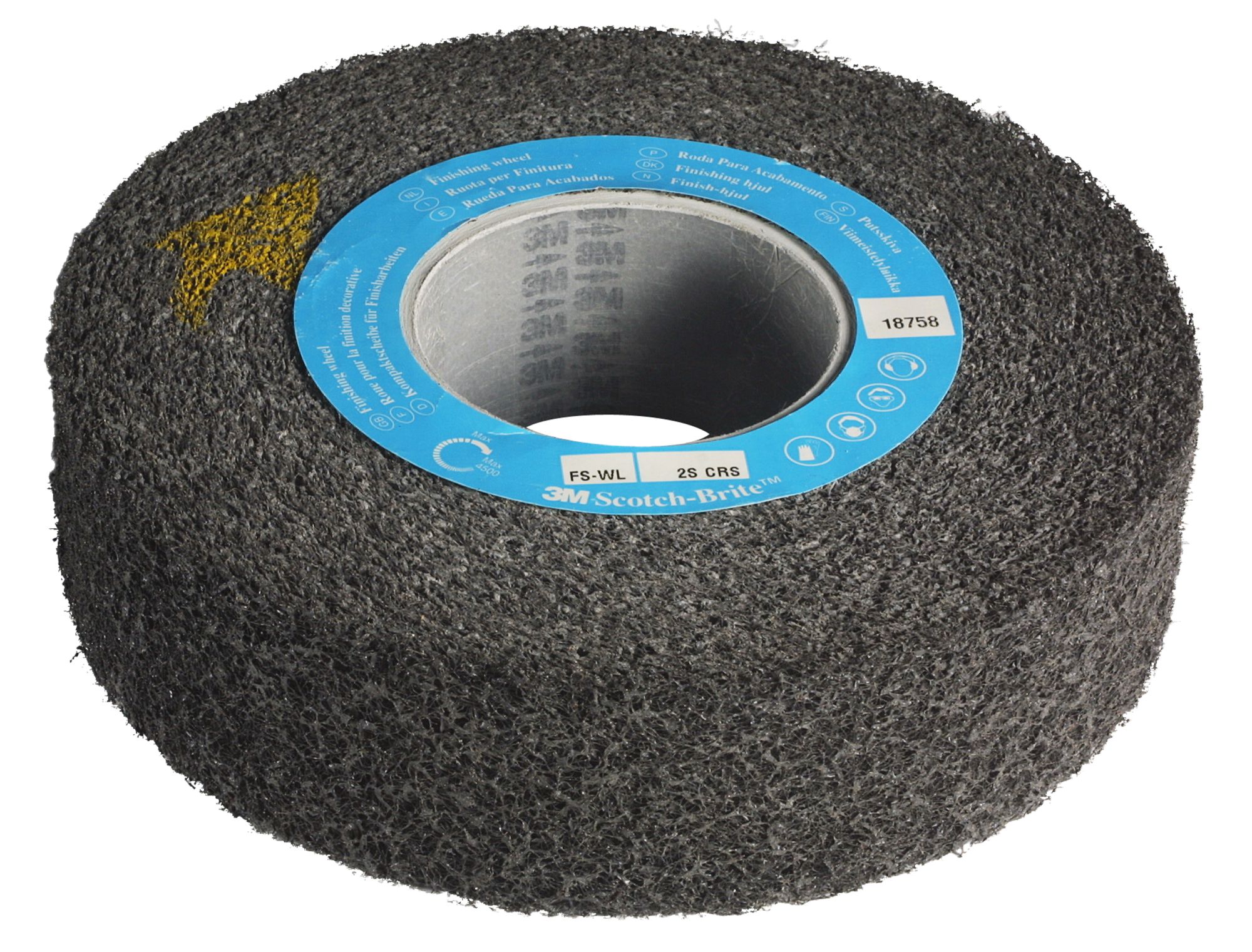 3M™ Scotch-Brite™ Disco de acabado FS-WL, 203 mm x 50.8 mm x 76.2 mm, 2S Basto