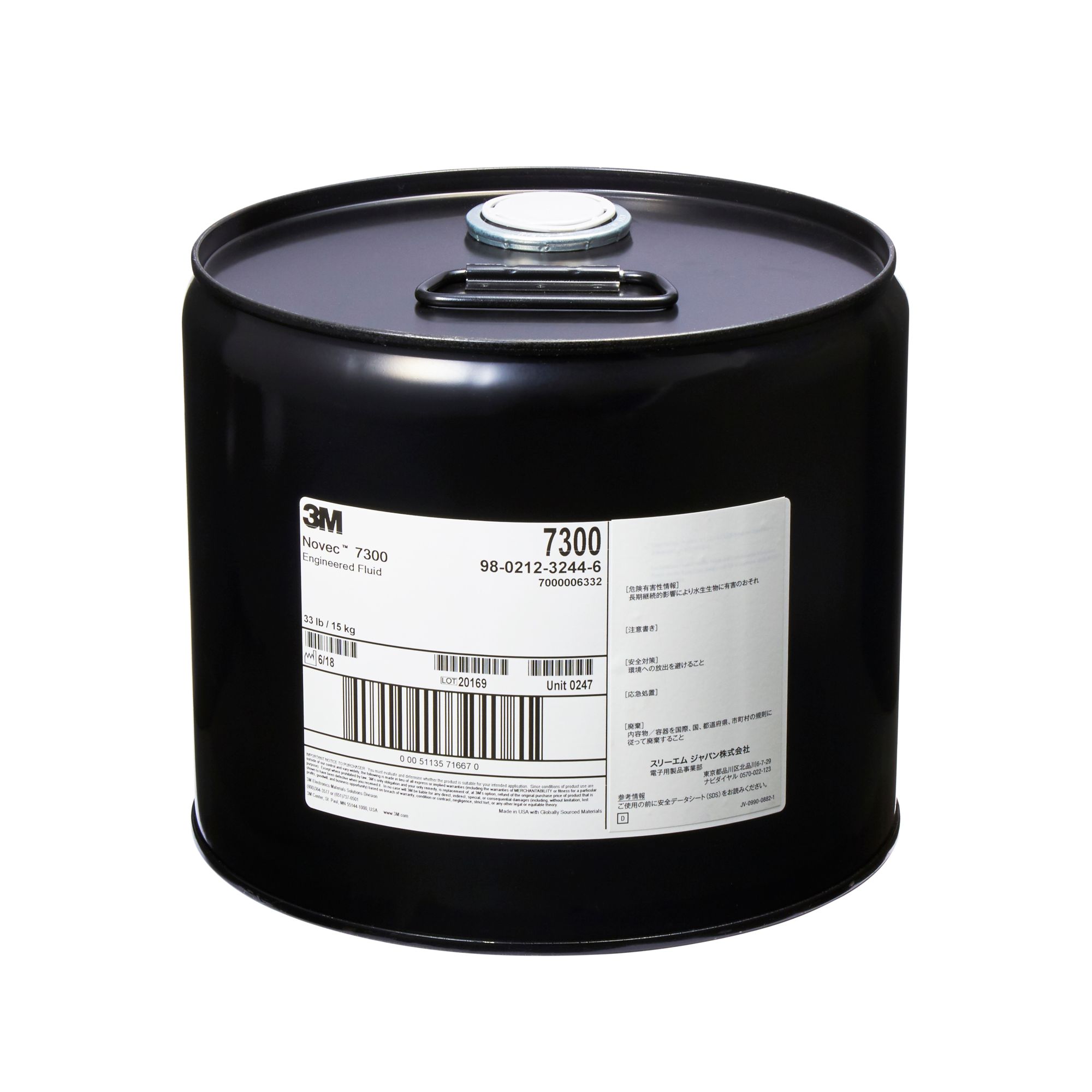 Fluido Especial 3M™ Novec™ 7300, bidón de 33 LB (15 KG)