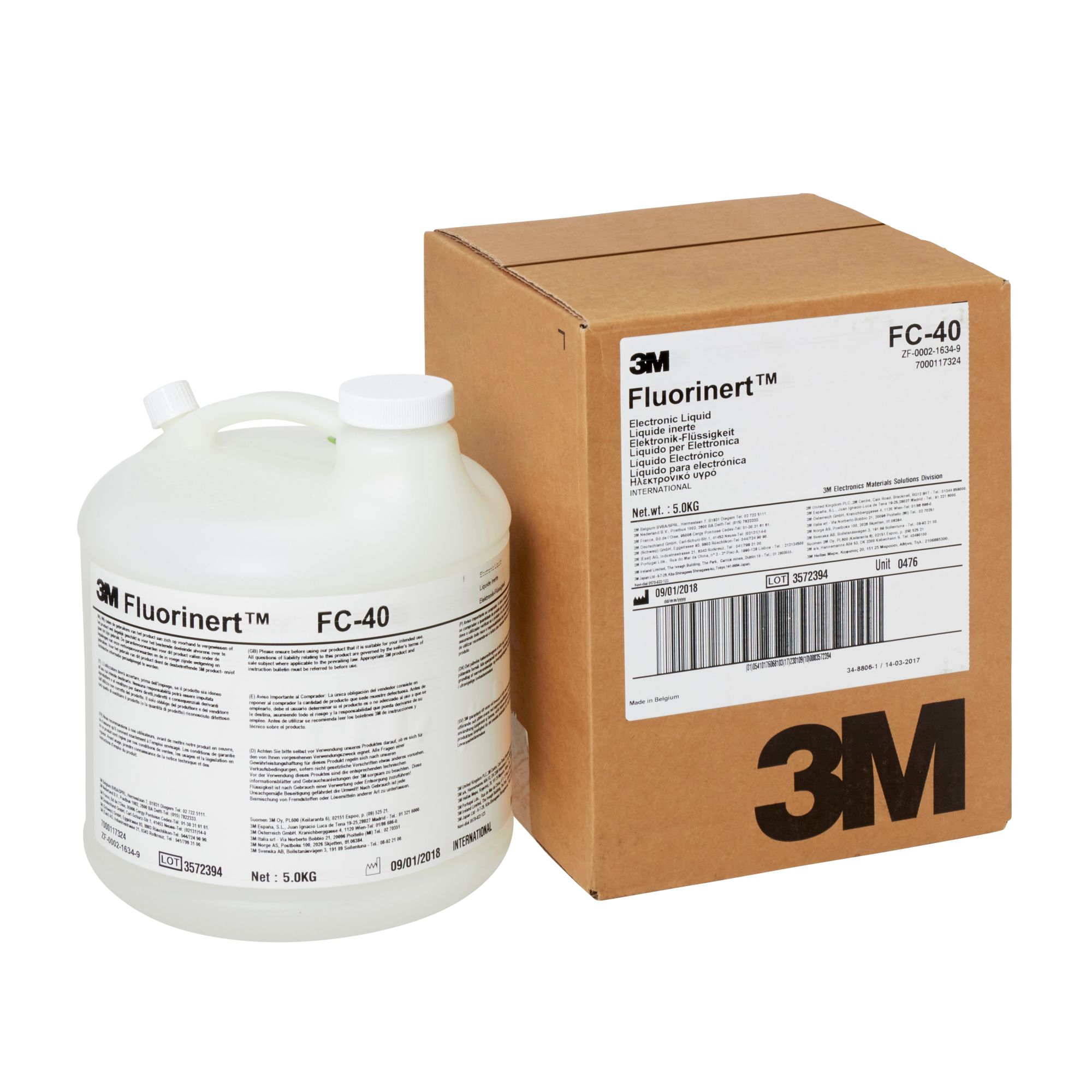 Fluido Especial 3M™ Fluorinet™ FC-40, bidón de 11 LB (5 KG)