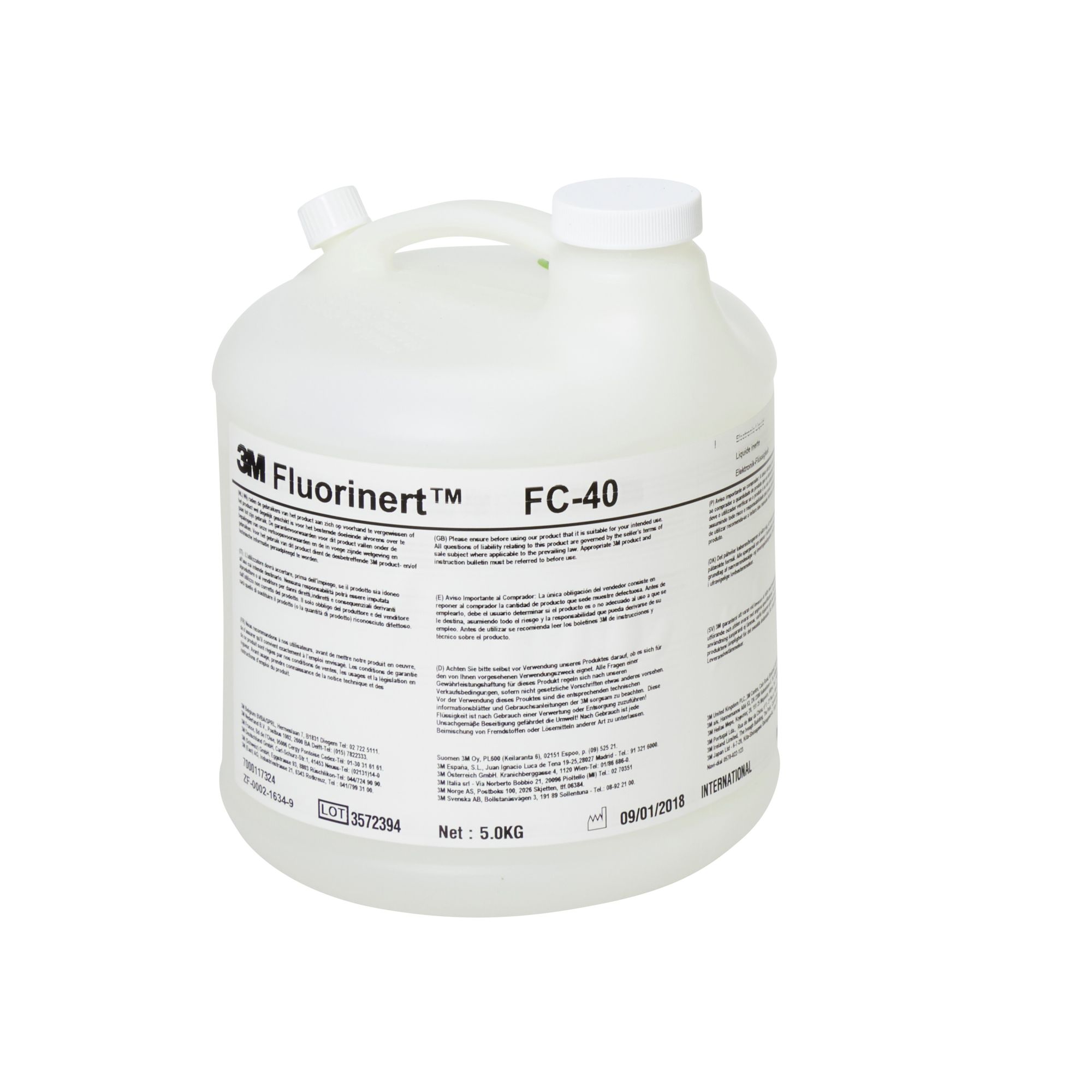 Fluido Especial 3M™ Fluorinet™ FC-40, bidón de 11 LB (5 KG)