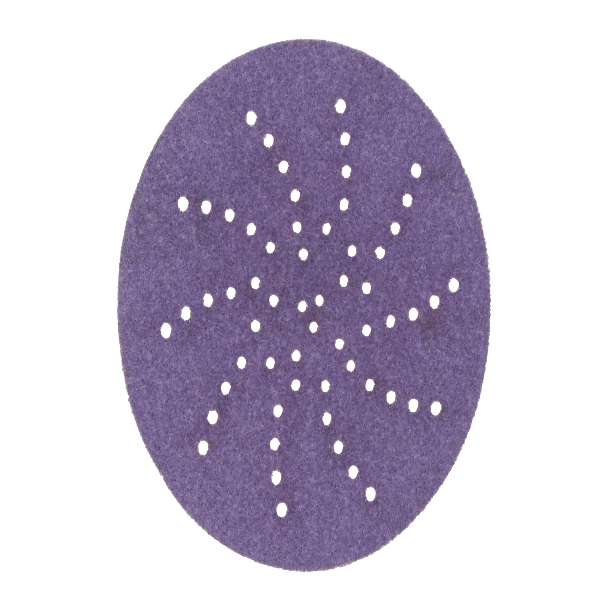 3M™ Cubitron™ II Hookit™ Disco abrasivo 737U, 90 mm, Multiagujeros, 220+, 51614