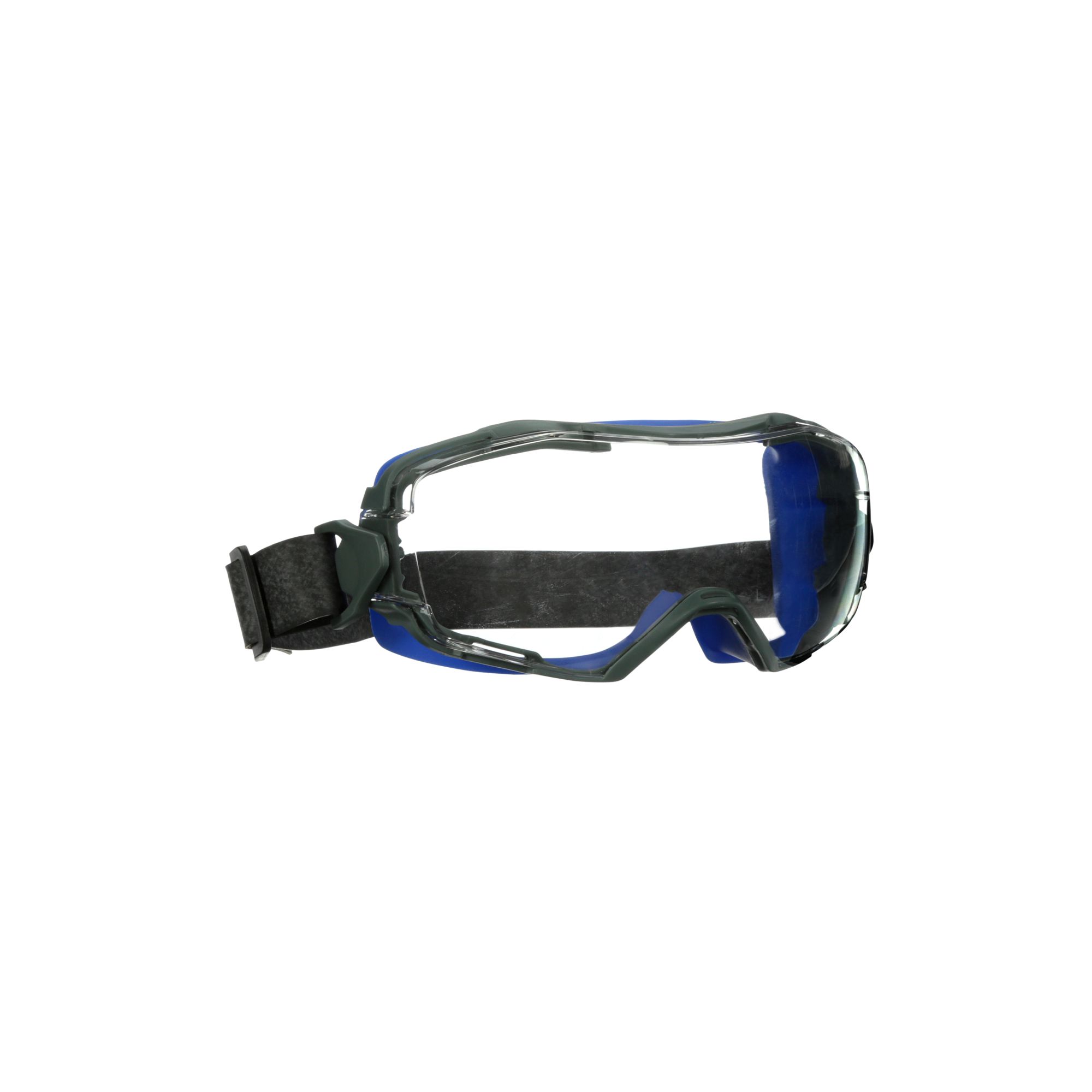 3M™ GoggleGear™ 6000 Gafas de seguridad, junta azul, cinta de neopreno, recubrimiento antiempañante/antirrayaduras Scotchgard™ (K y N), lente incolora, GG6001NSGAF-BLU-EU, 10/caja