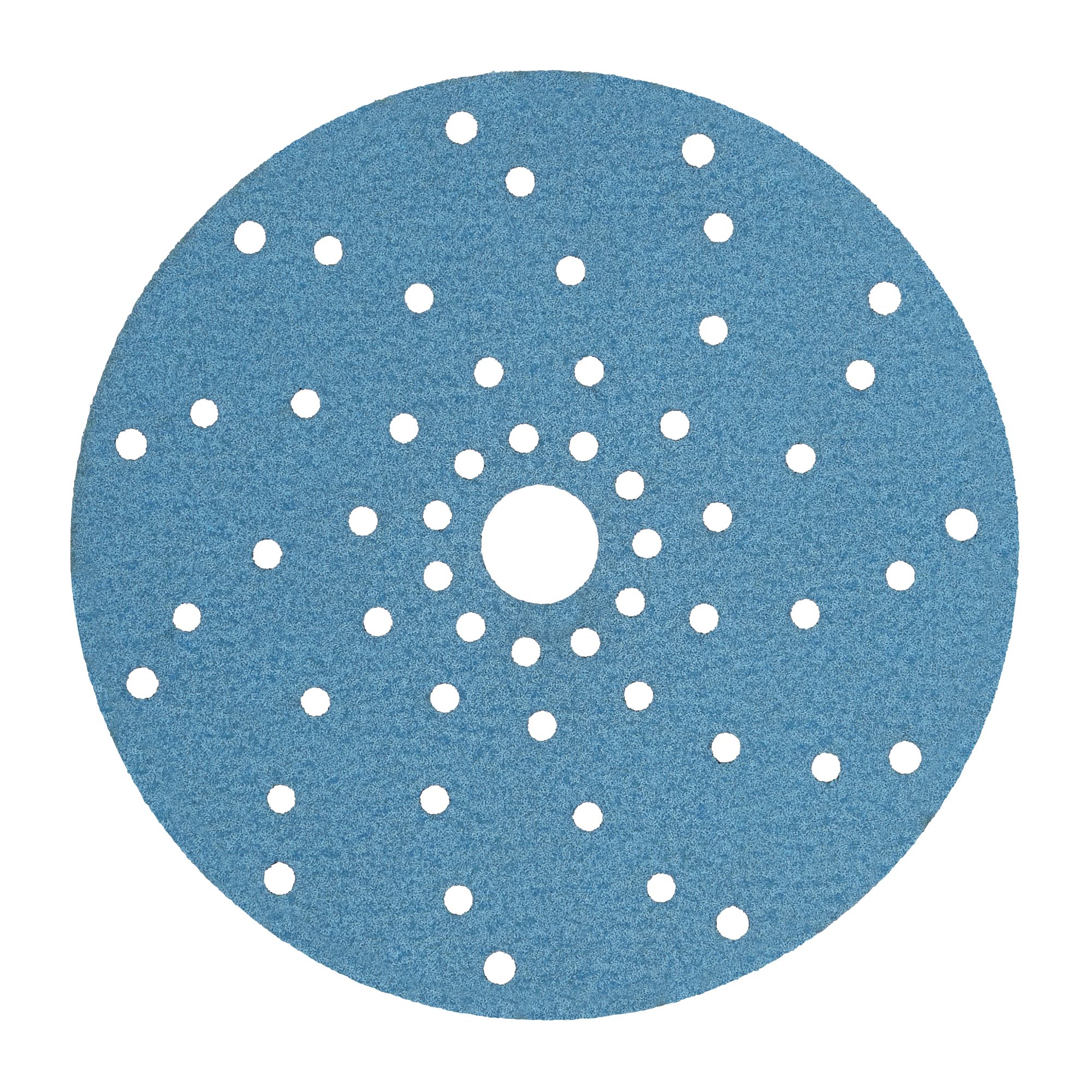 3M™ Hookit™ Disco abrasivo 325U, 150 mm, azul, Multiagujeros, P220, 51376