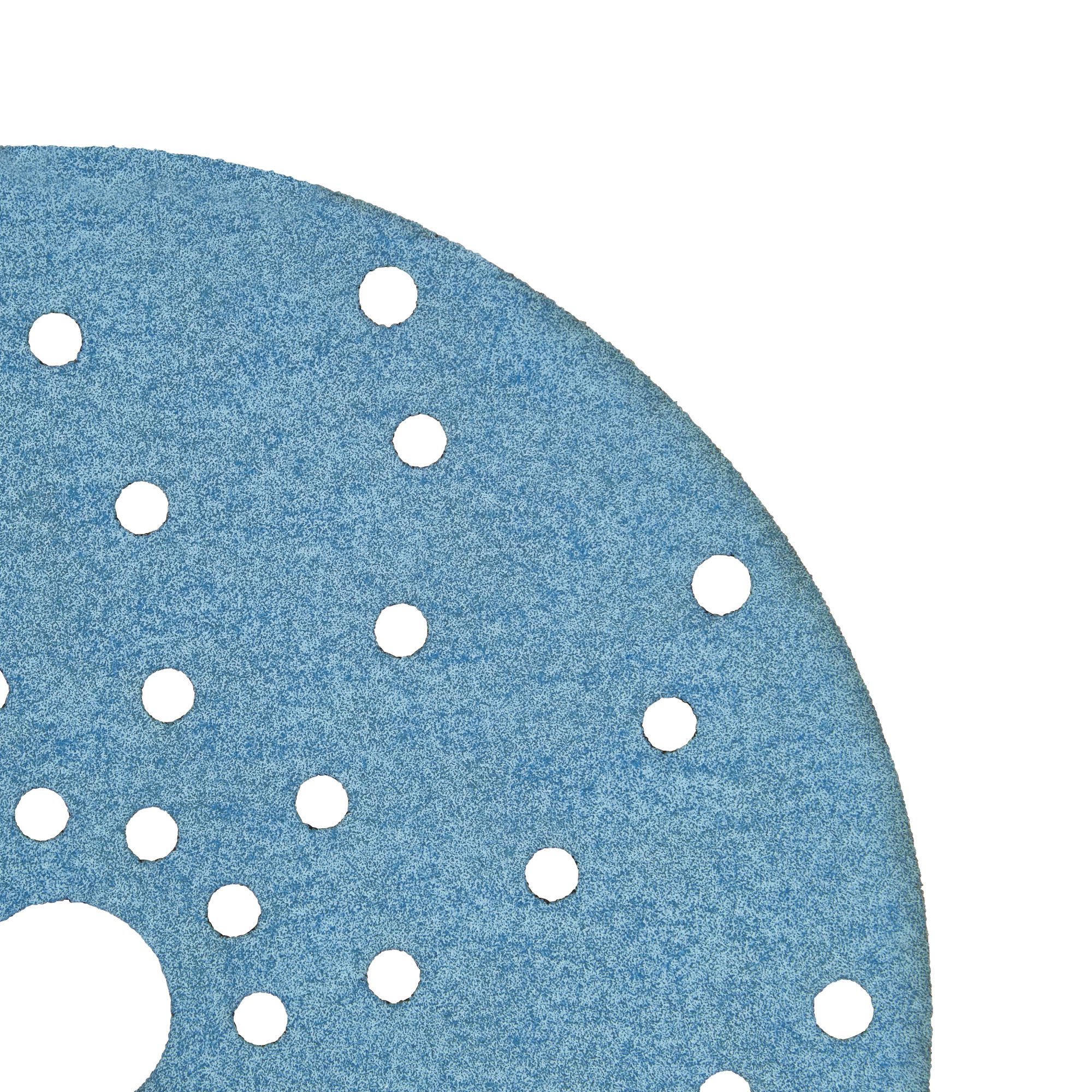 3M™ Hookit™ Disco abrasivo 325U, 150 mm, azul, Multiagujeros, P220, 51376