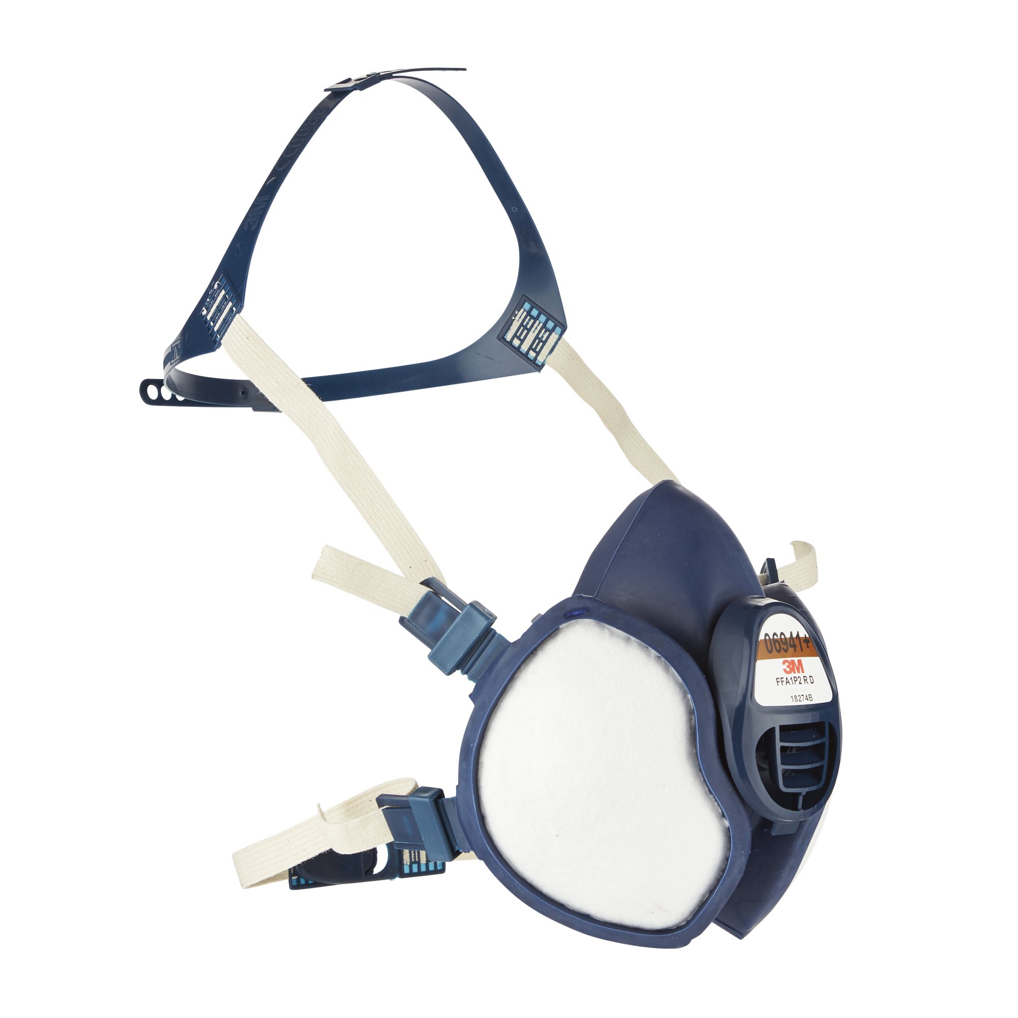 3M™ Media máscara reutilizable sin mantenimiento, filtros FFA1P2R D, 06941+