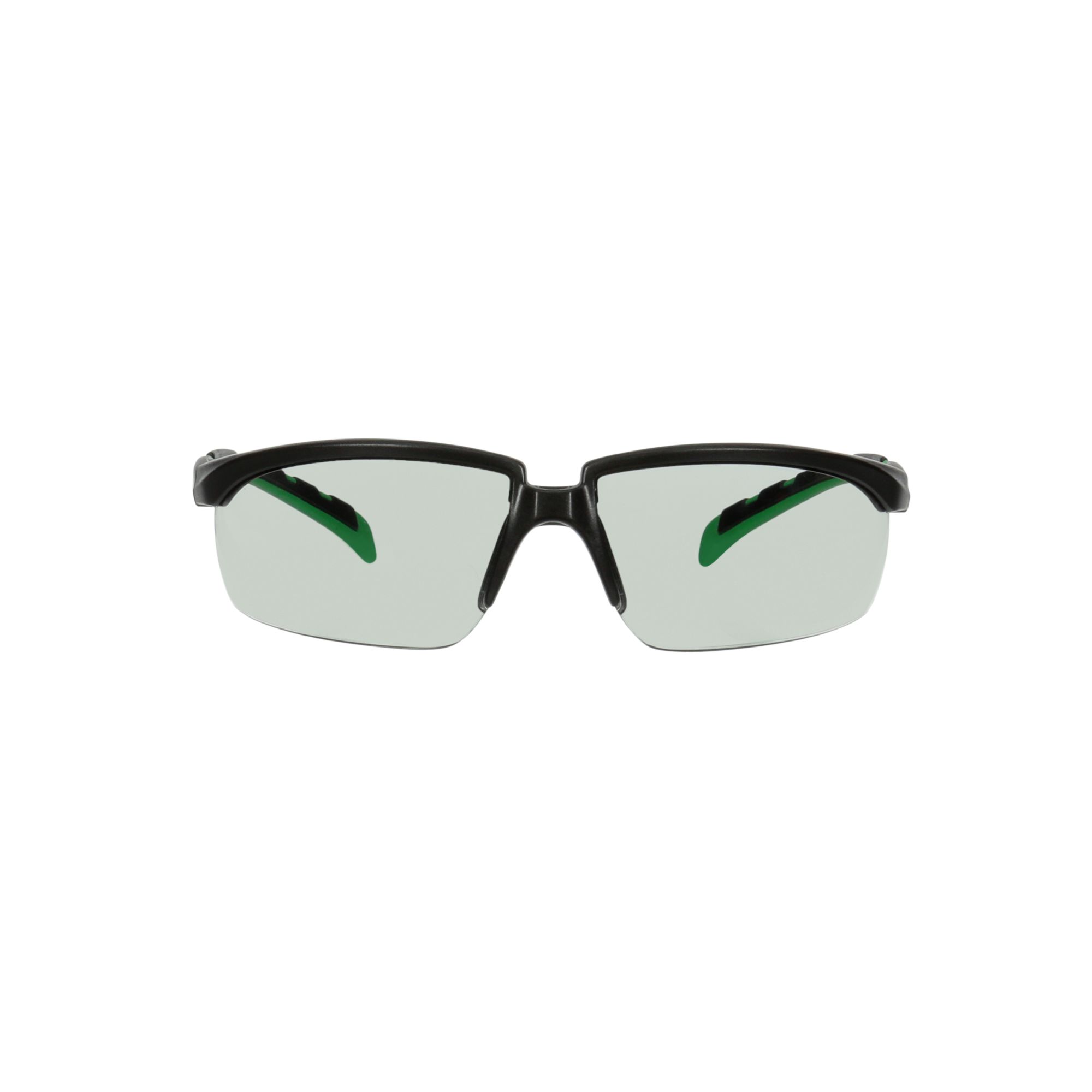 3M™ Solus™ 2000, Gafas de seguridad, montura negro/verde, antirrayaduras+ (K), lente gris IR 1.7, S2017ASP-BLK, 20/caja
