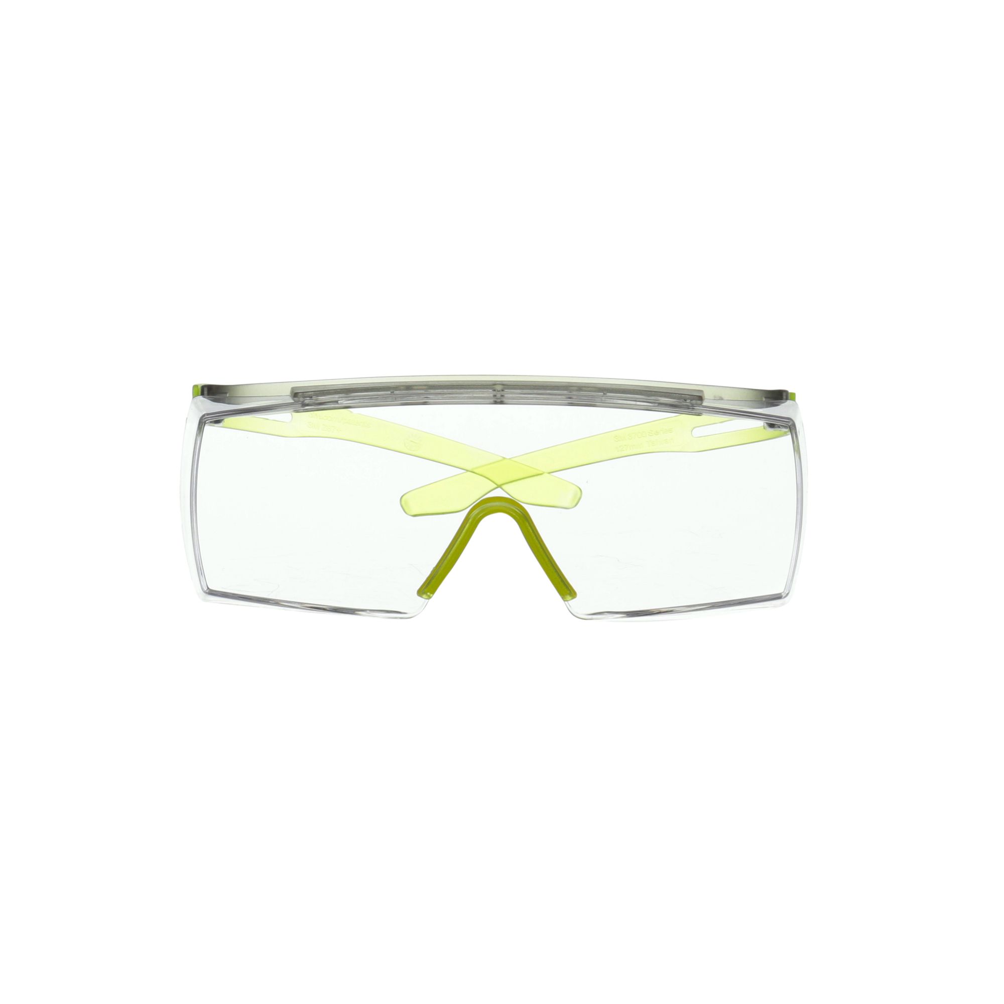 3M™ SecureFit™ 3700 Cubregafas, patillas verde lima, antiempañante Scotchgard™ (K y N), lente incolora, SF3701SGAF-GRN-EU, 20/caja