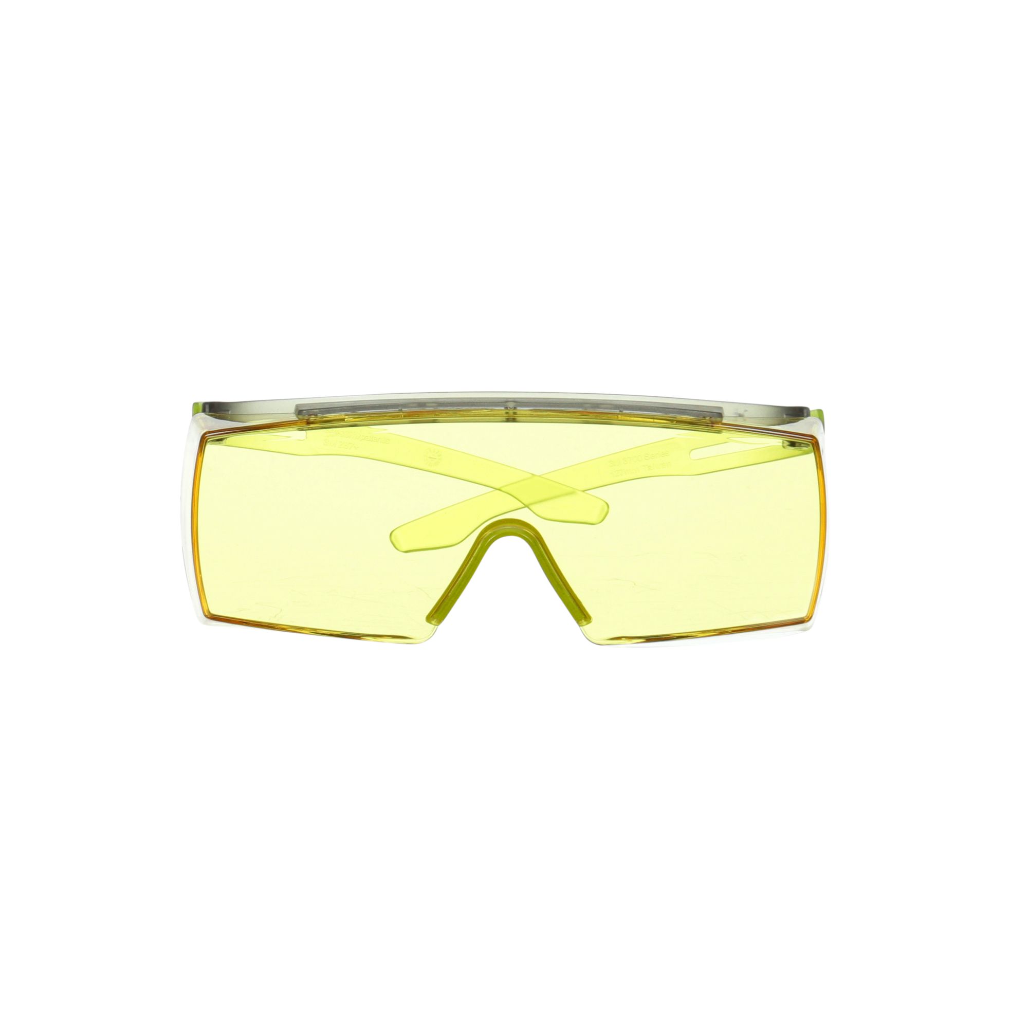 3M™ SecureFit™ 3700 Cubregafas, patillas verde lima, antiempañante Scotchgard™ (K y N), lente ámbar, SF3703SGAF-GRN-EU, 20/caja