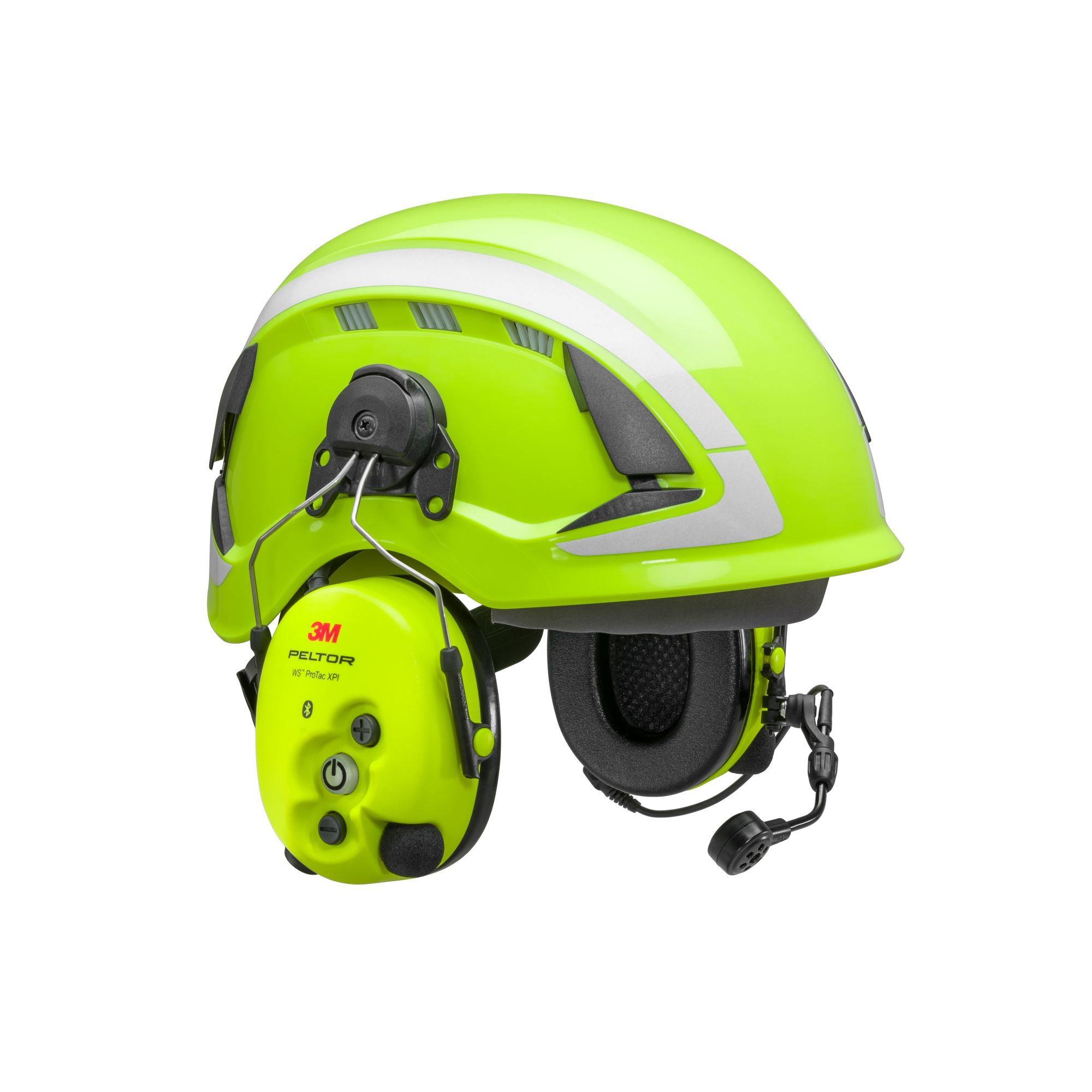 3M™ PELTOR™ WS™ ProTac XPI Orejeras Bluetooth® con dependencia de nivel, amarillas, acopladas al casco, FLX2, MT15H7P3EWS6-111