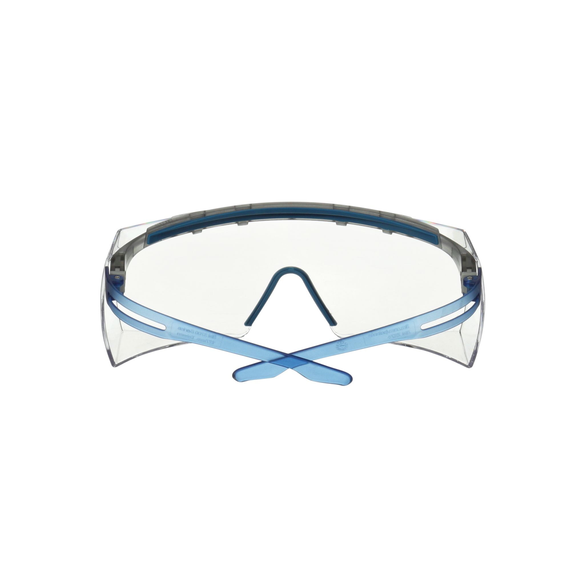3M™ SecureFit™ 3700 Cubregafas, patillas azules, protección para las cejas, antiempañante Scotchgard™ (K y N), lente incolora, SF3701XSGAF-BLU-EU, 20/caja