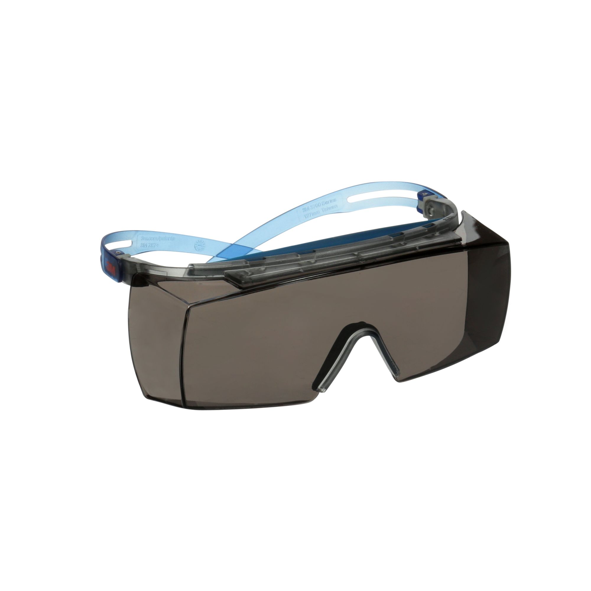 3M™ SecureFit™ 3700 Cubregafas, patillas azules, protección para las cejas, antiempañante Scotchgard™ (K y N), lente gris, SF3702XSGAF-BLU-EU, 20/caja