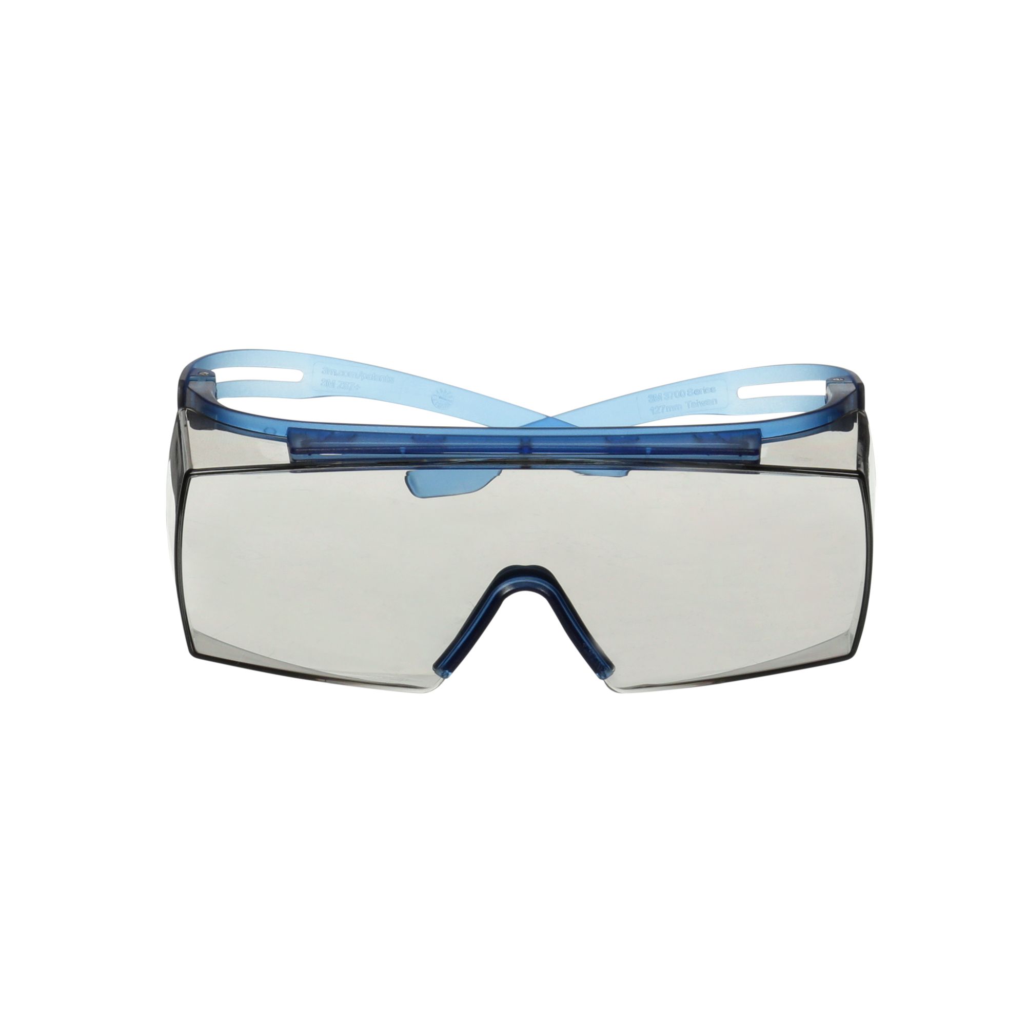 3M™ SecureFit™ 3700 Cubregafas, patillas azules, antiempañante Scotchgard™ (K y N), lente gris claro de interior/exterior, SF3707SGAF-BLU-EU, 20/caja