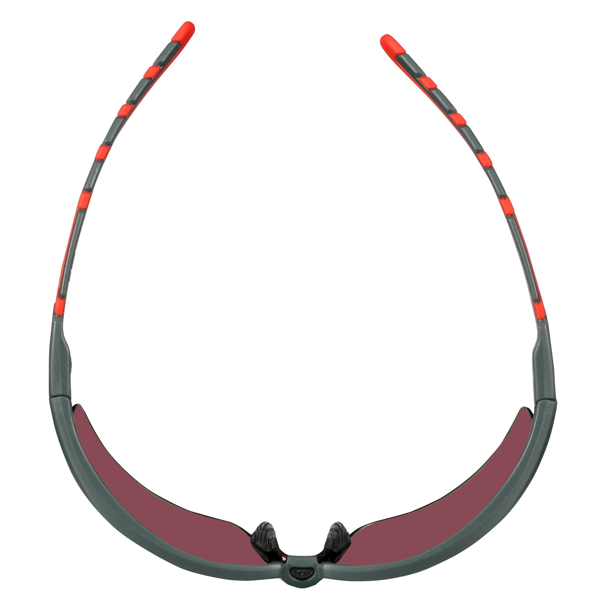 3M™ Solus™ serie 2000, S2024AS-RED, patillas grises/rojas, lente antirrayaduras rojo espejo, 20/caja