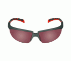3M™ Solus™ serie 2000, S2024AS-RED, patillas grises/rojas, lente antirrayaduras rojo espejo, 20/caja