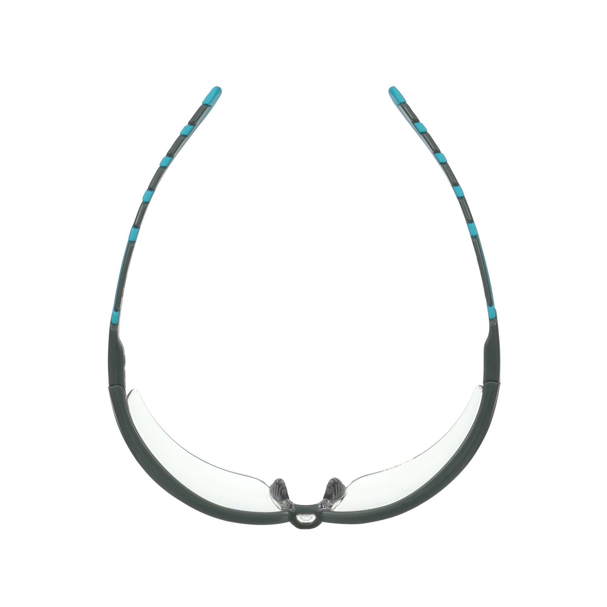 3M™ Solus™ serie 2000, S2001SGAF-BGR, patillas grises/azules-verdes, recubrimiento antiempañante Scotchgard™, lente AF-AS incolora, 20/caja