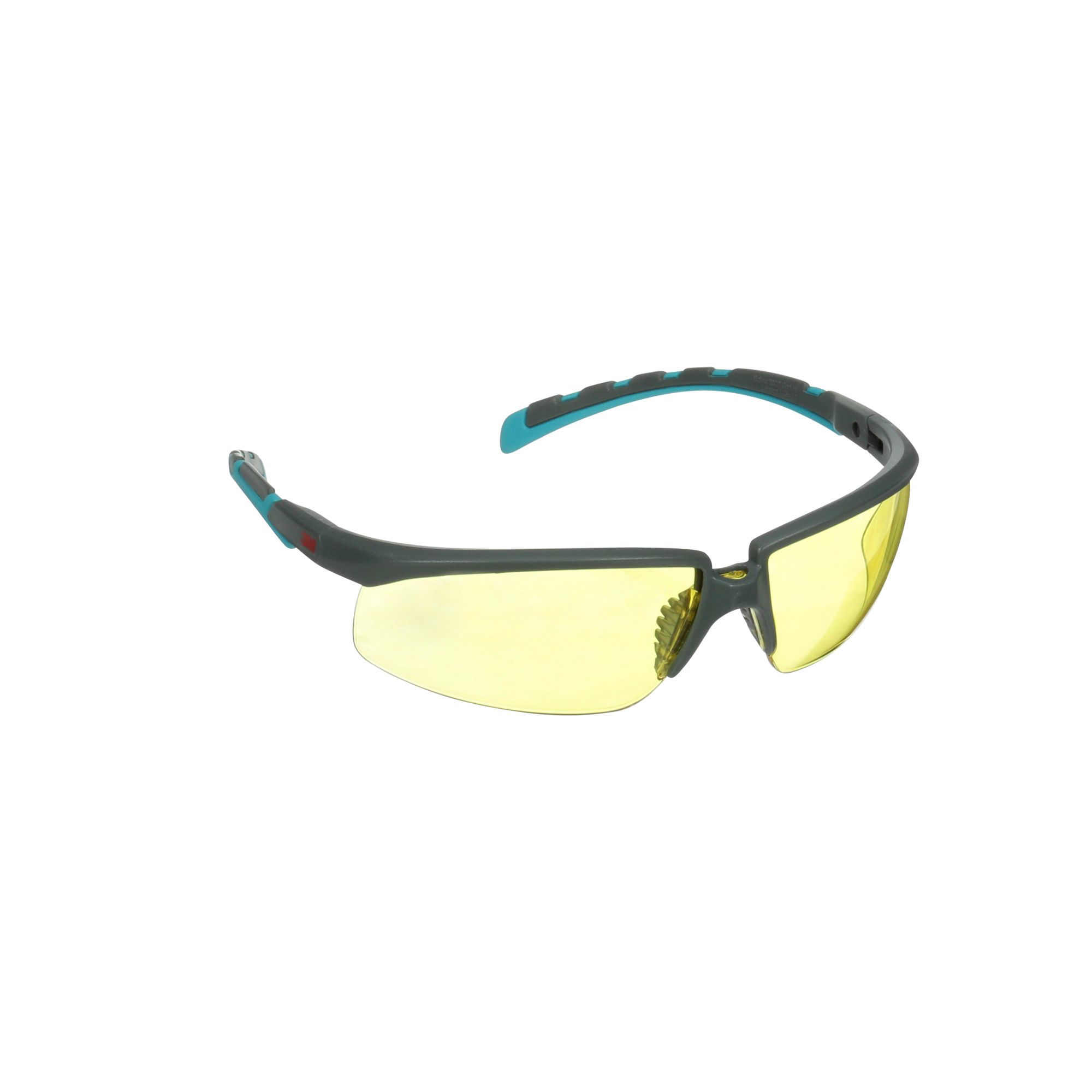 3M™ Solus™ serie 2000, S2003SGAF-BGR, patillas grises/azules-verdes, recubrimiento antiempañante Scotchgard™, lente AF-AS ámbar, 20/caja