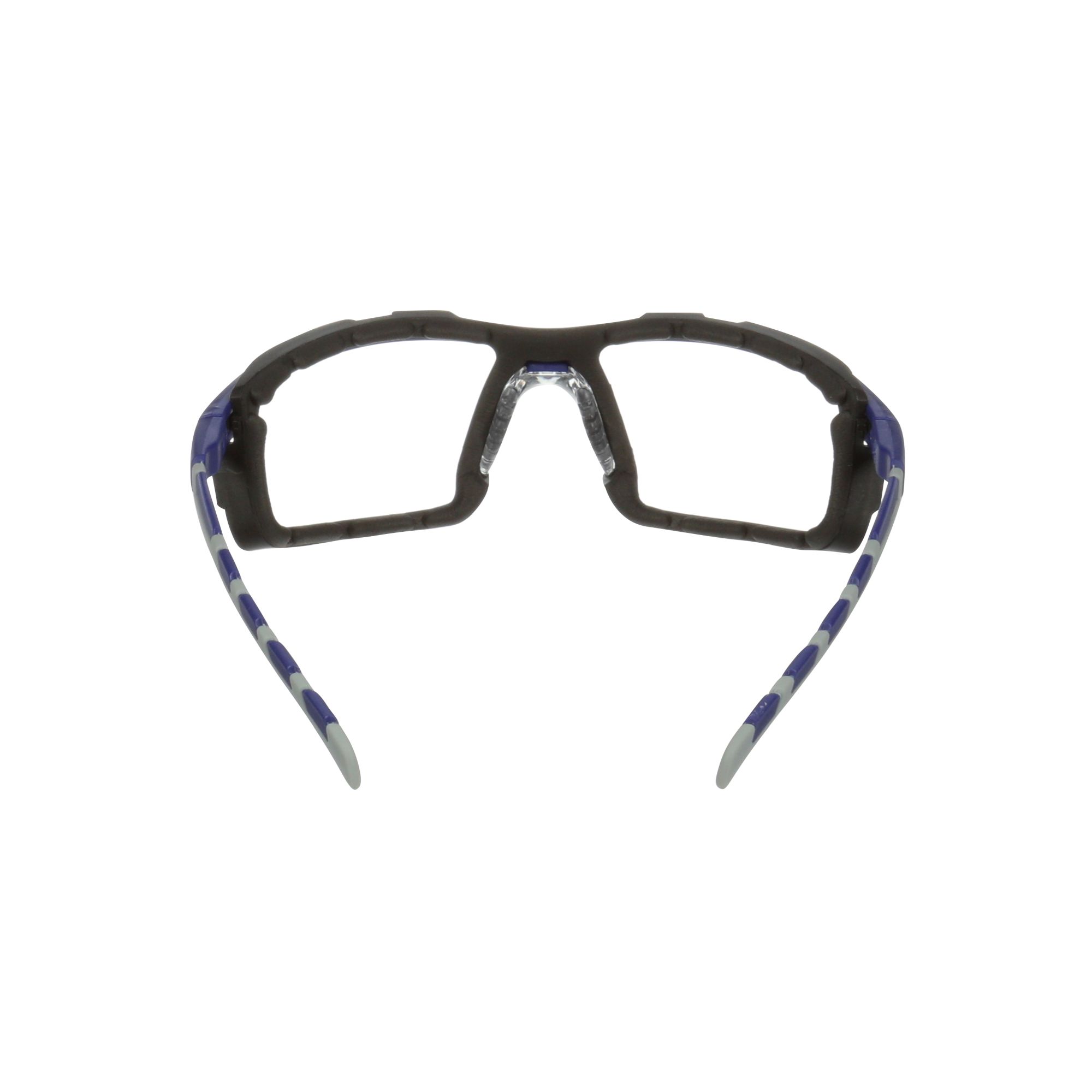 3M™ Solus™ serie 2000, S2001SGAF-BGR-F, patillas grises/azules-verdes, recubrimiento antiempañante Scotchgard™, lente AF-AS incolora, junta de espuma, 20/caja