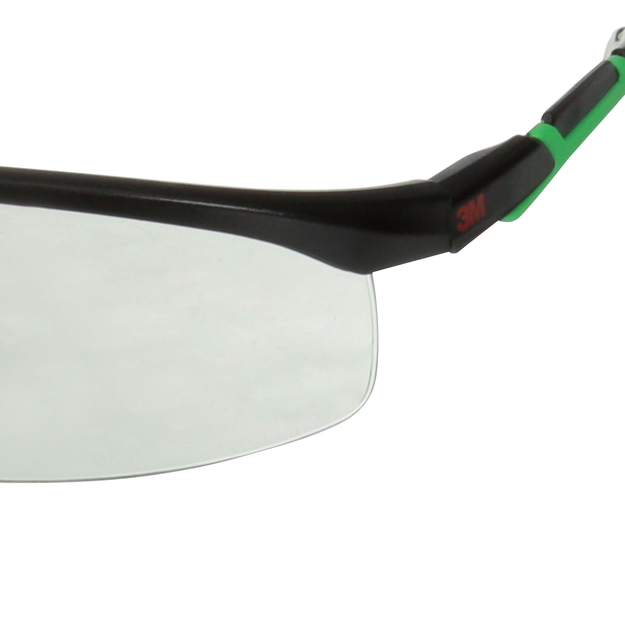 3M™ Solus™ 2000, Gafas de seguridad, montura negro/verde, antirrayaduras+ (K), lente gris IR 1.7, S2017ASP-BLK, 20/caja