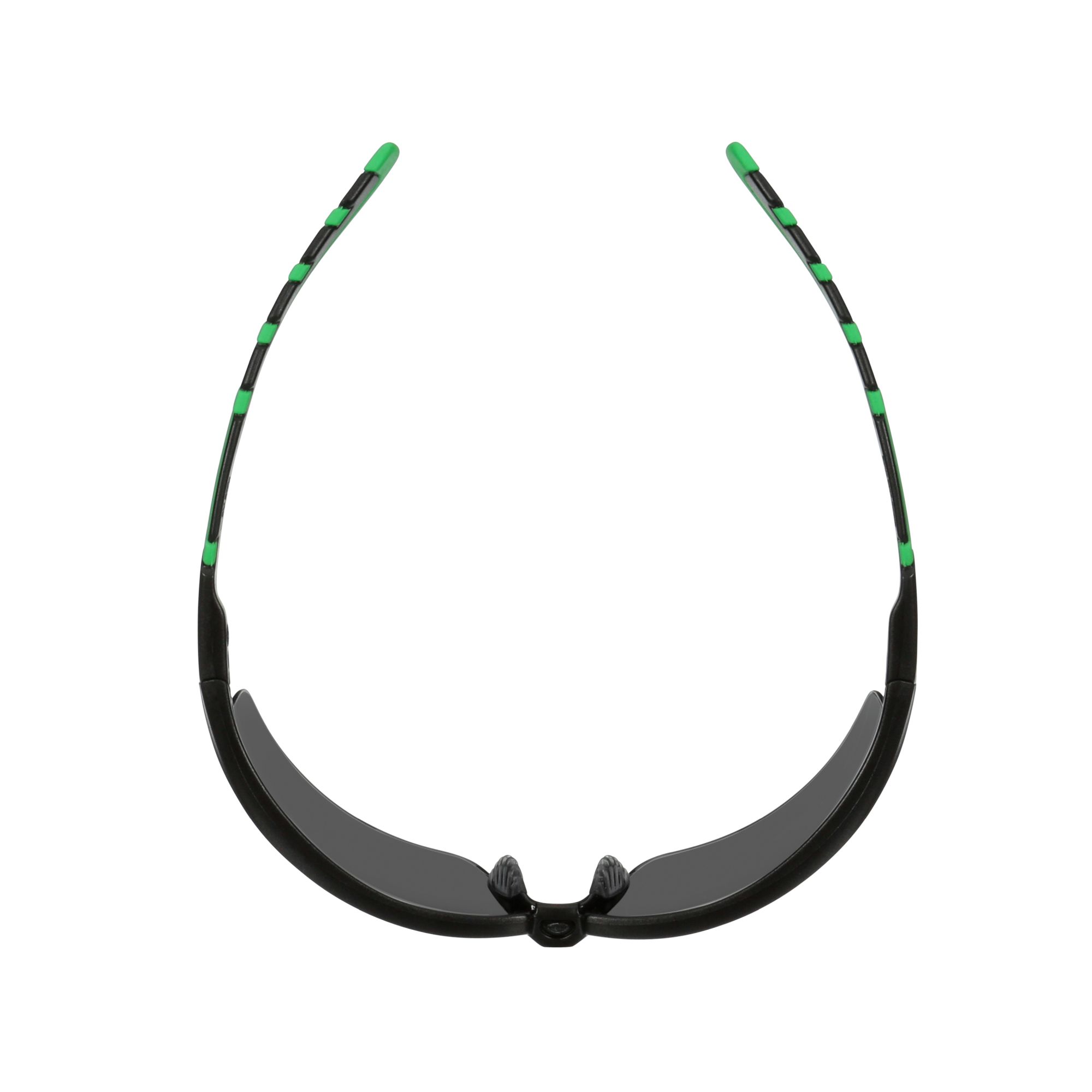 3M™ Solus™ 2000, Gafas de seguridad, montura negro/verde, antirrayaduras+ (K), lente gris IR 3.0, S2030ASP-BLK, 20/caja