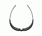 3M™ Solus™ 2000, Gafas de seguridad, montura negro/verde, antirrayaduras+ (K), lente gris IR 3.0, S2030ASP-BLK, 20/caja