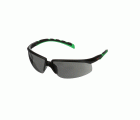 3M™ Solus™ 2000, Gafas de seguridad, montura negro/verde, antirrayaduras+ (K), lente gris IR 3.0, S2030ASP-BLK, 20/caja