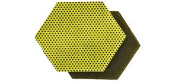 3M™ Scotch-Brite™ Fibra Doble Acción 96 HEX Verde/Amarillo, 147 mm x 127 mm, 15/caja