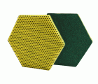 3M™ Scotch-Brite™ Fibra Doble Acción 96 HEX Verde/Amarillo, 147 mm x 127 mm, 15/caja