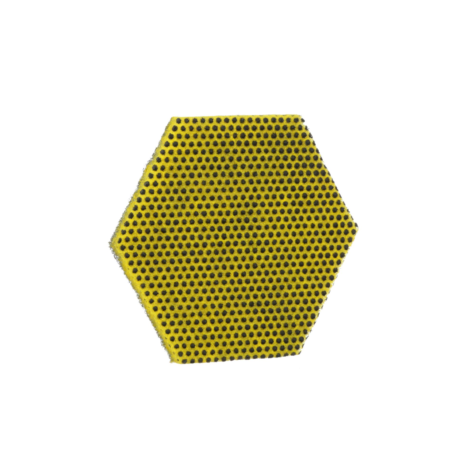 3M™ Scotch-Brite™ Fibra Doble Acción 96 HEX Verde/Amarillo, 147 mm x 127 mm, 15/caja