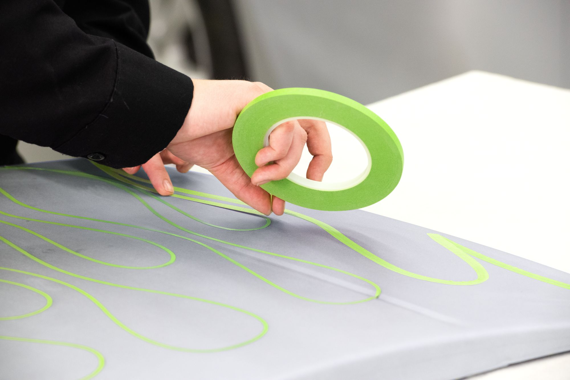 3M™ Cinta de enmascarado de precisión, verde, 6.35 mm x 55 m, 6525